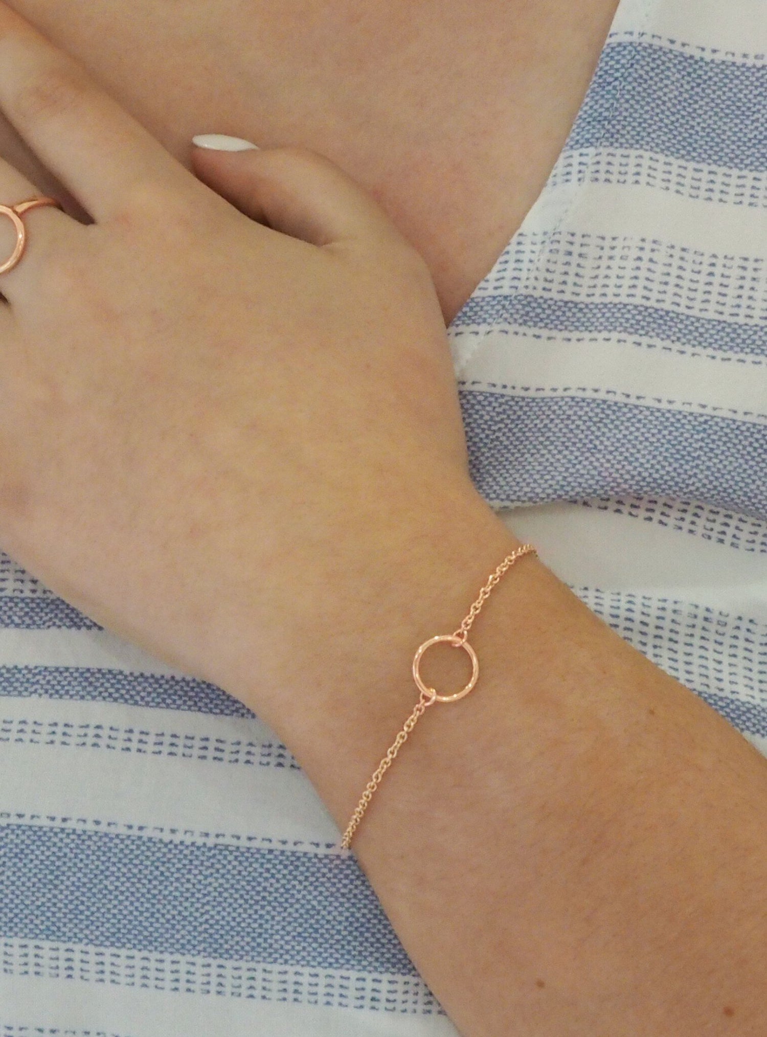 Hope Circle Bracelet in 9ct Rose Gold