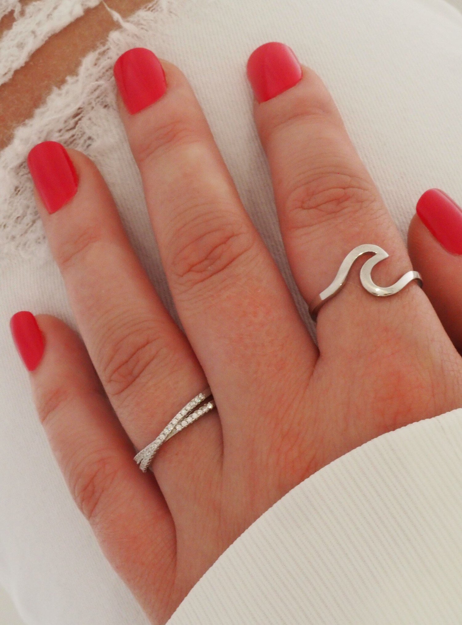 Love Britty Ocean Surf Wave Ring in Sterling Silver