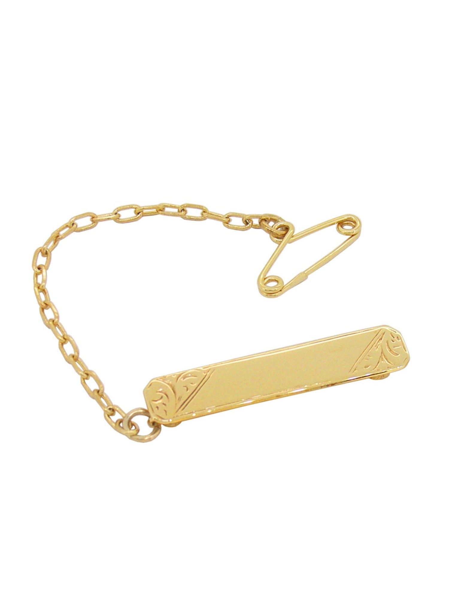 Rectangle Baby Bar Name Brooch in 9ct Gold