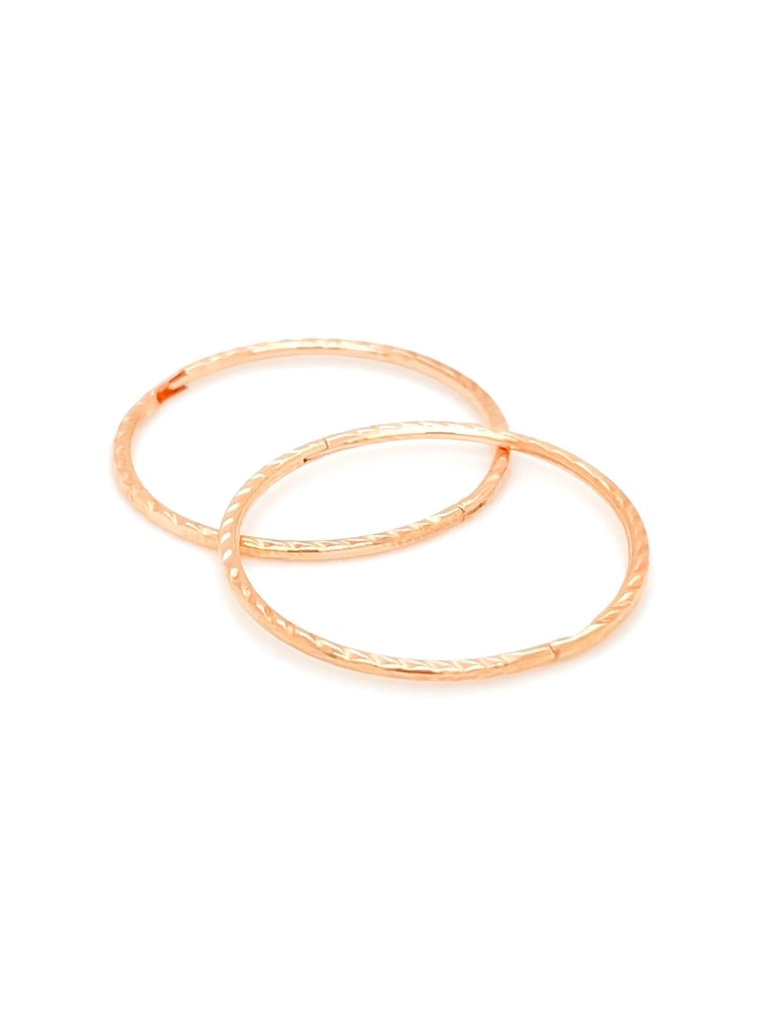 Hinged Twist Jumbo Sleeper Hoop Earrings in 9ct Rose Gold