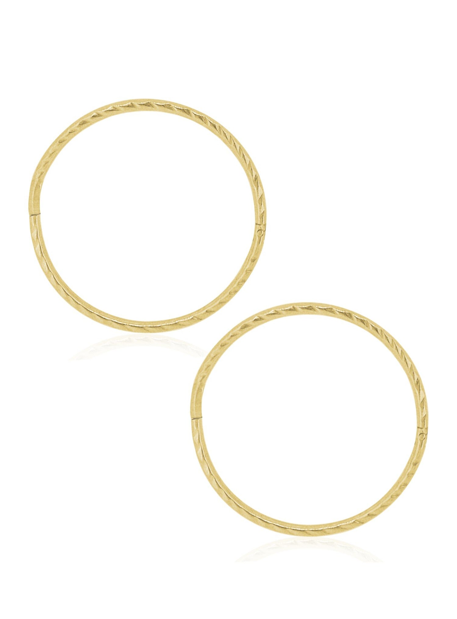 Twist Jumbo Sleeper Hoop Earrings in 22ct Gold