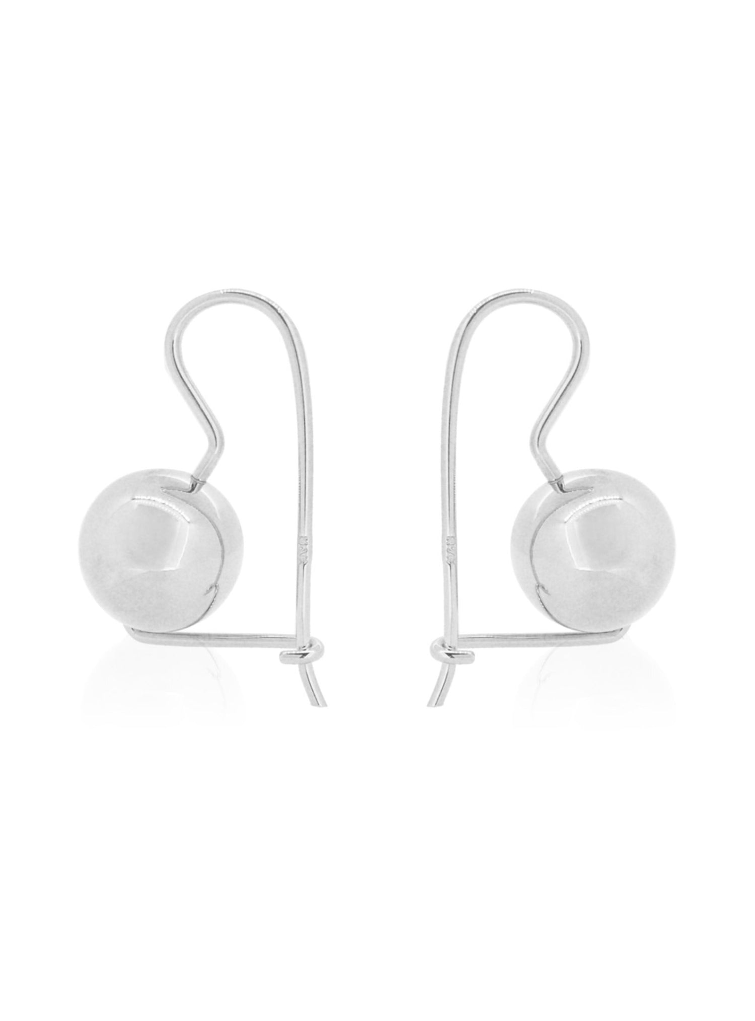 Euroball 12mm Ball Earrings in Sterling Silver