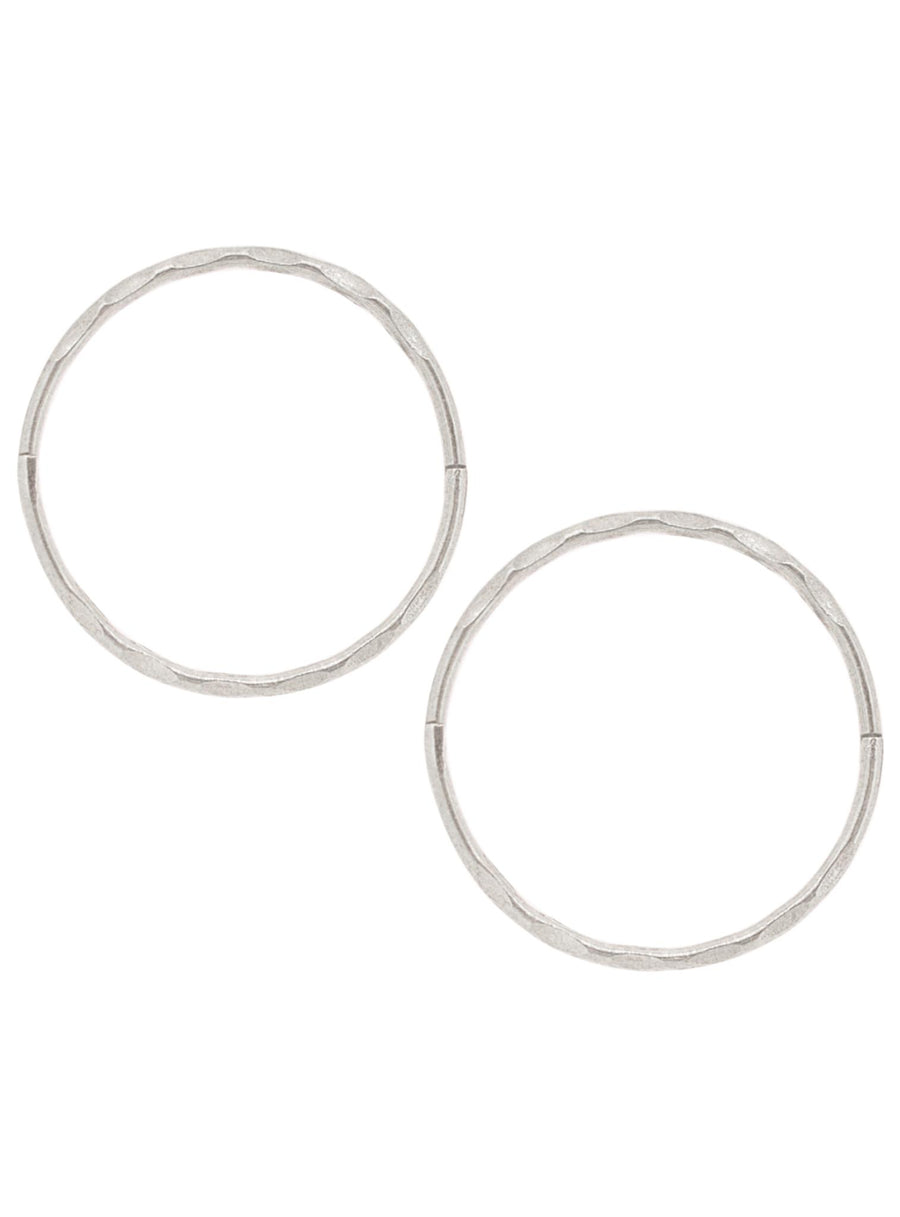 Sleeper Earrings in Solid 9ct White Gold