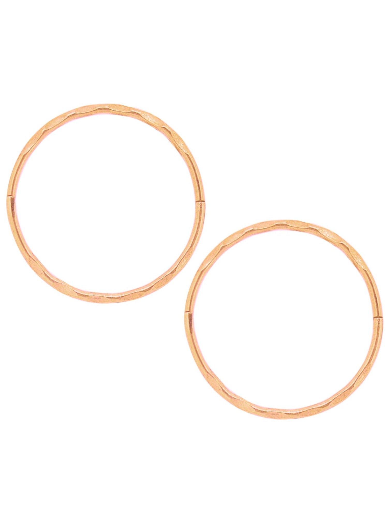 Facet Jumbo Sleeper Hoop Earrings in 14ct Rose