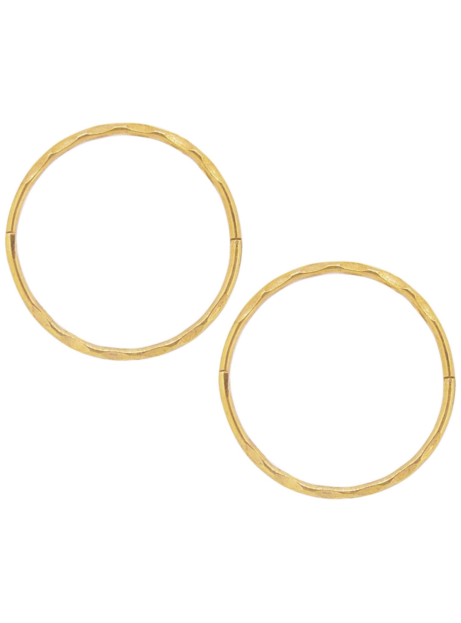 Facet Jumbo Sleeper Hoop Earrings in 22ct Gold