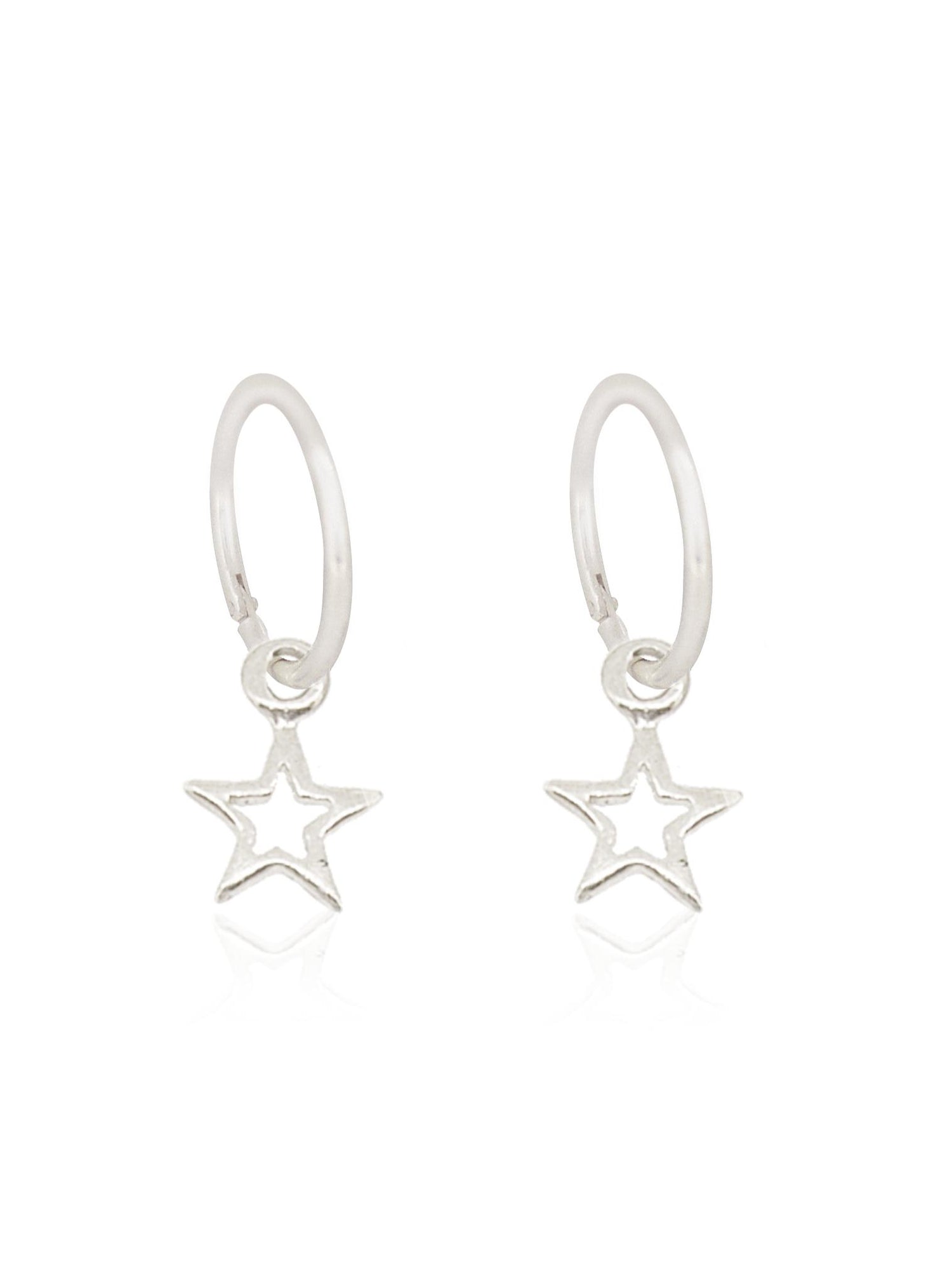 Charms on Sleeper Earrings in Sterling Silver