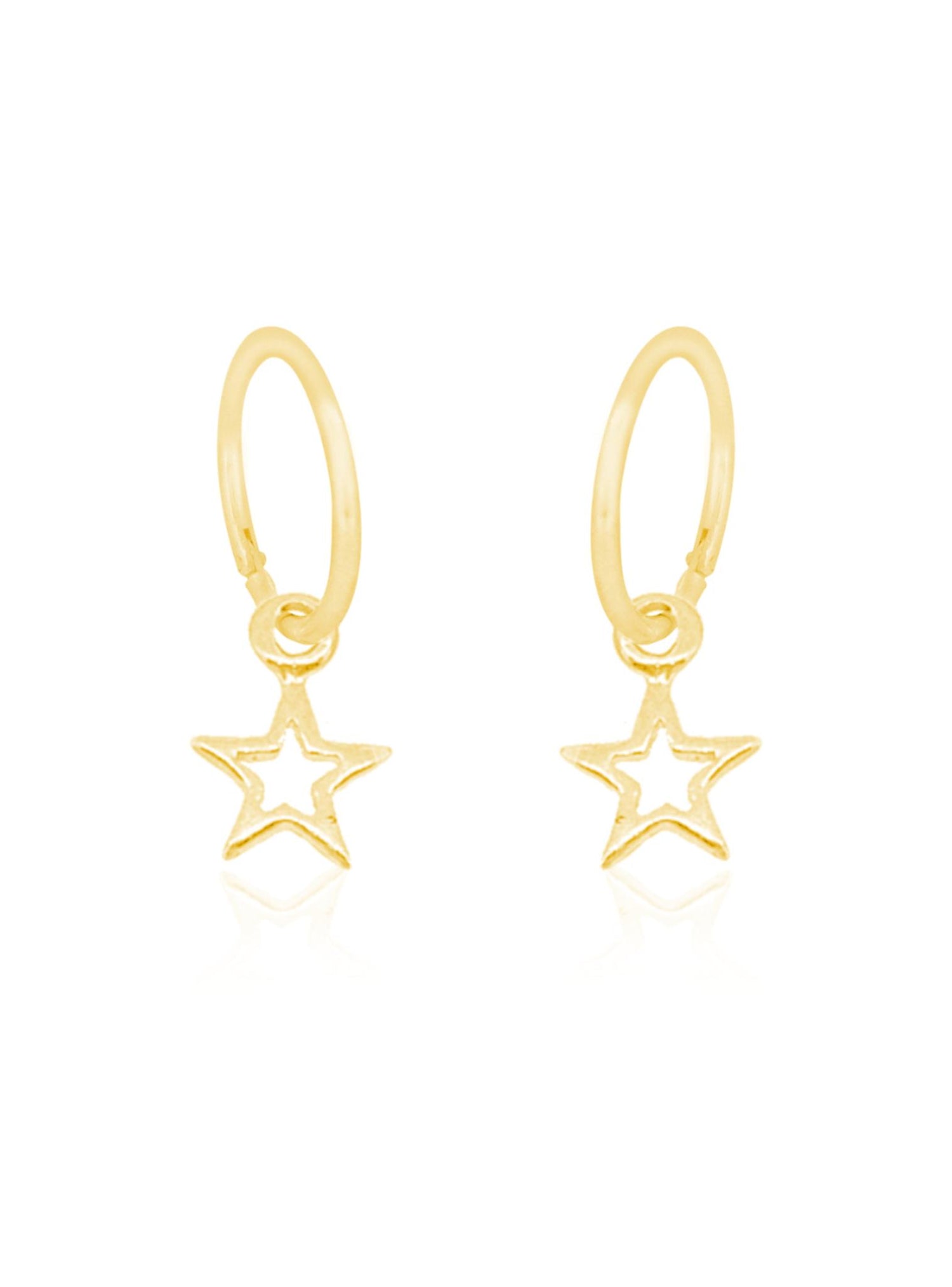 Charms on Sleeper Earrings in 9ct Gold