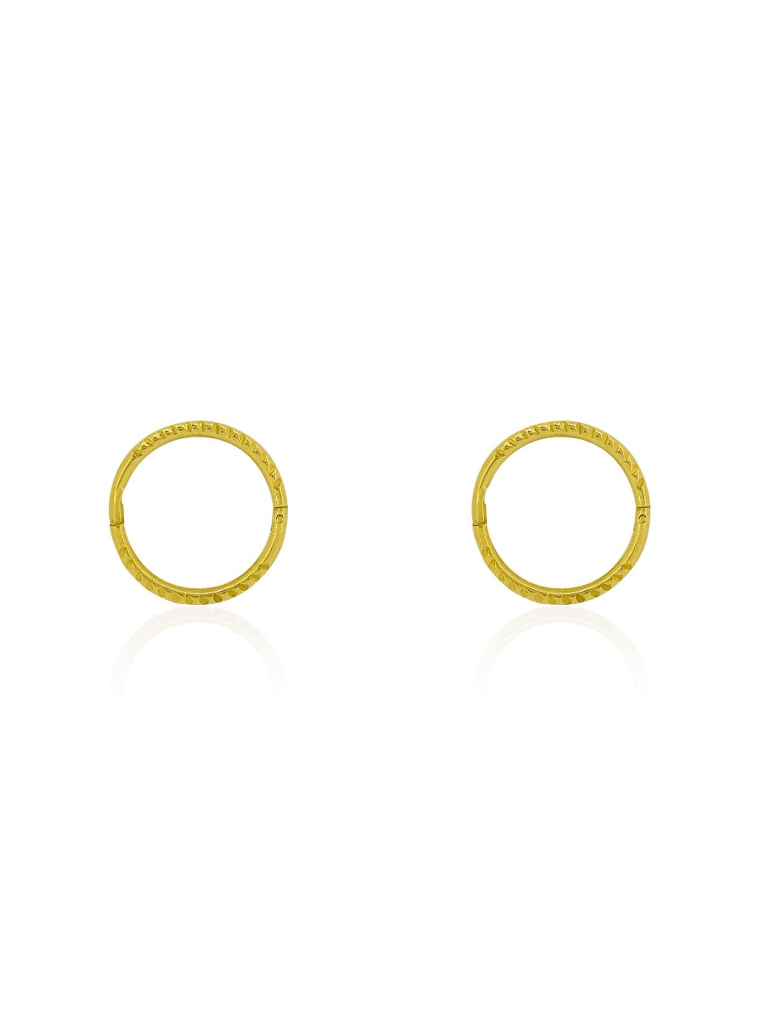 Small Twist Hinged Sleeper Hoop Earrings in 22ct Gold