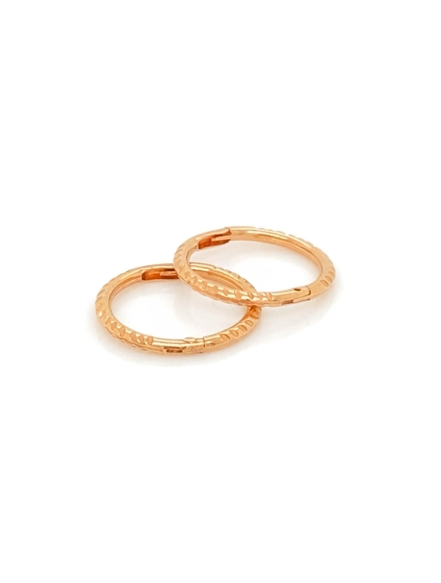Mini Baby Twist Hinged Sleeper Earrings in 9ct Rose Gold