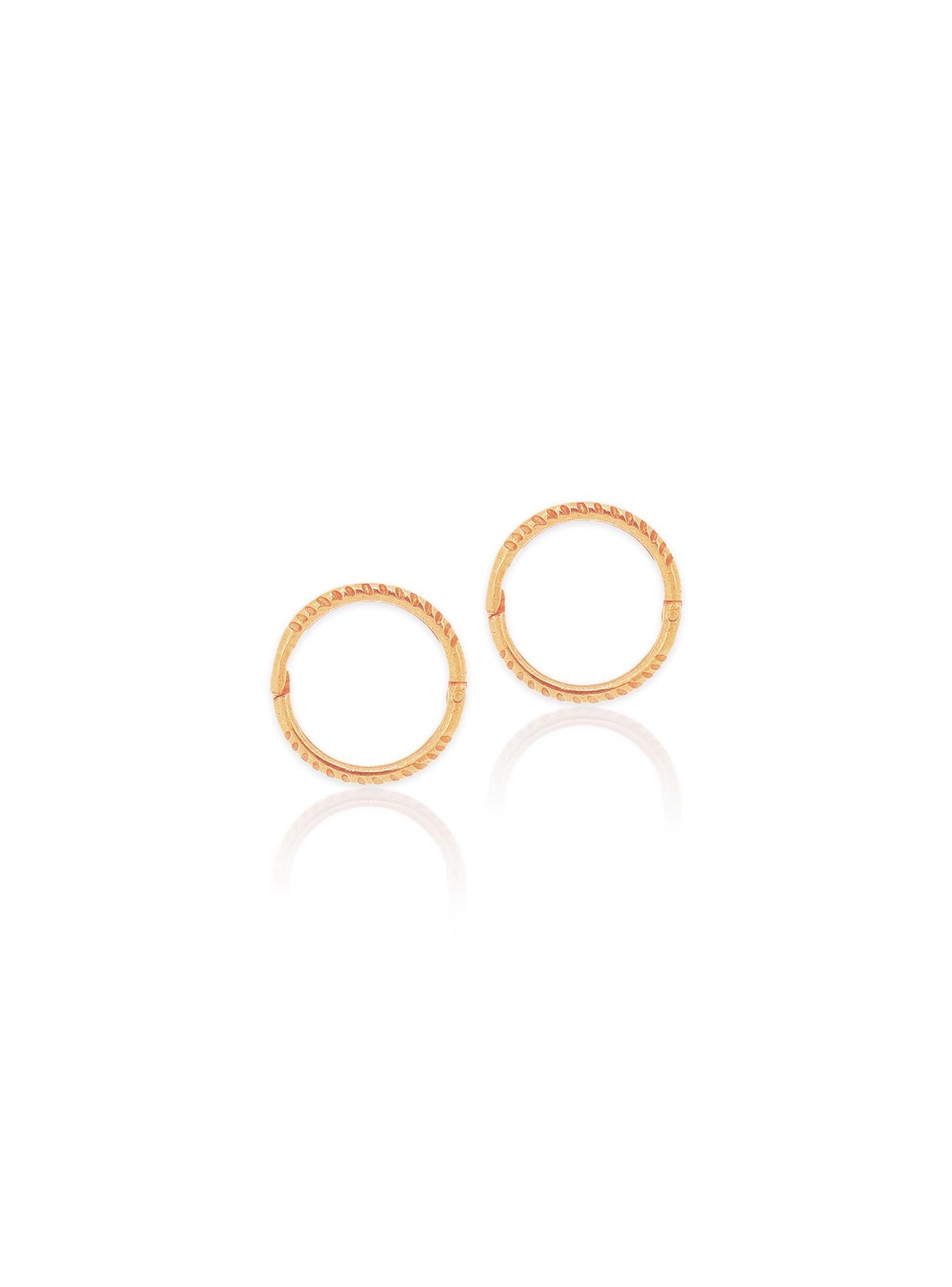 Mini Baby Twist Hinged Sleeper Earrings in 14ct Rose