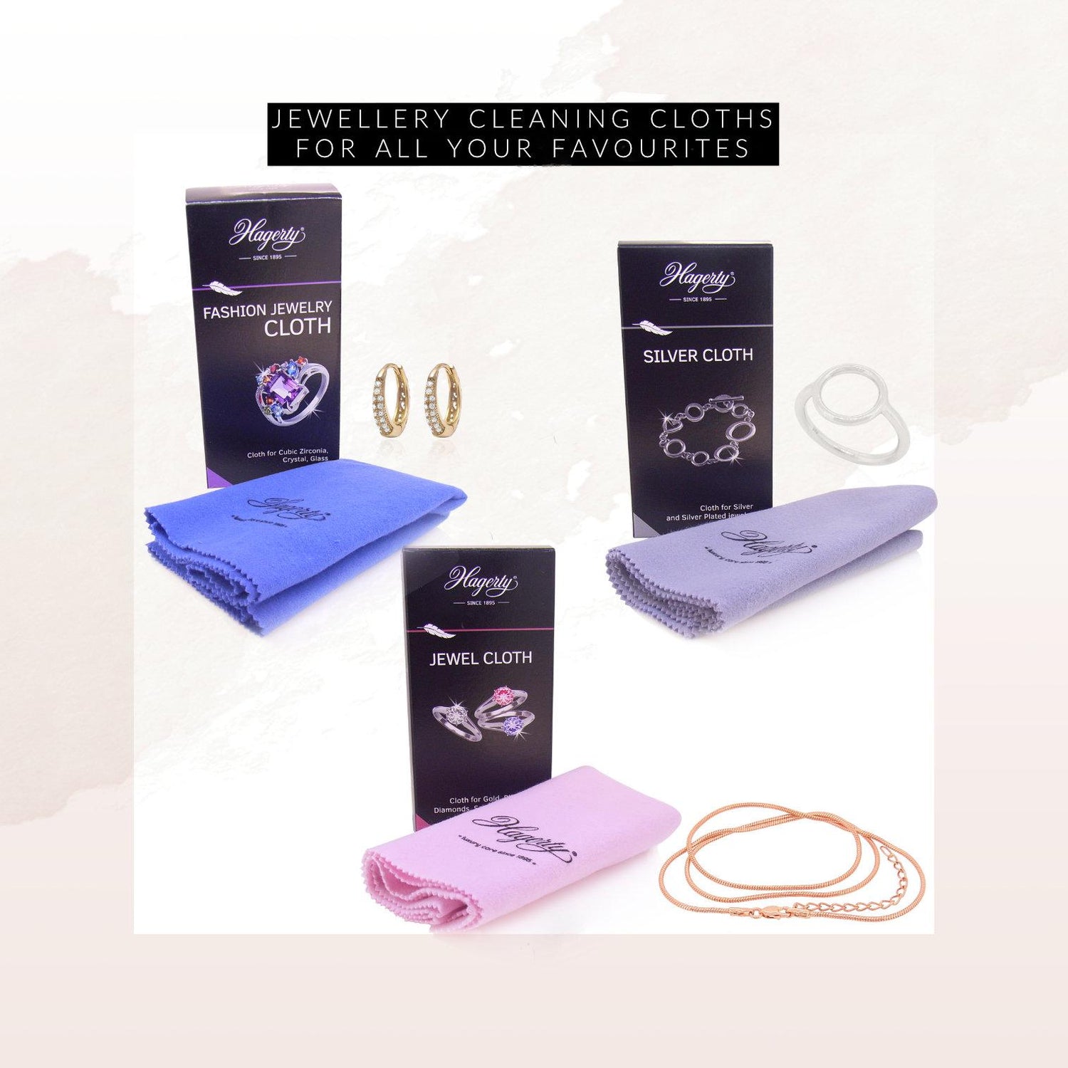 Hagerty Jewellery Cleaning Cloth in Silver