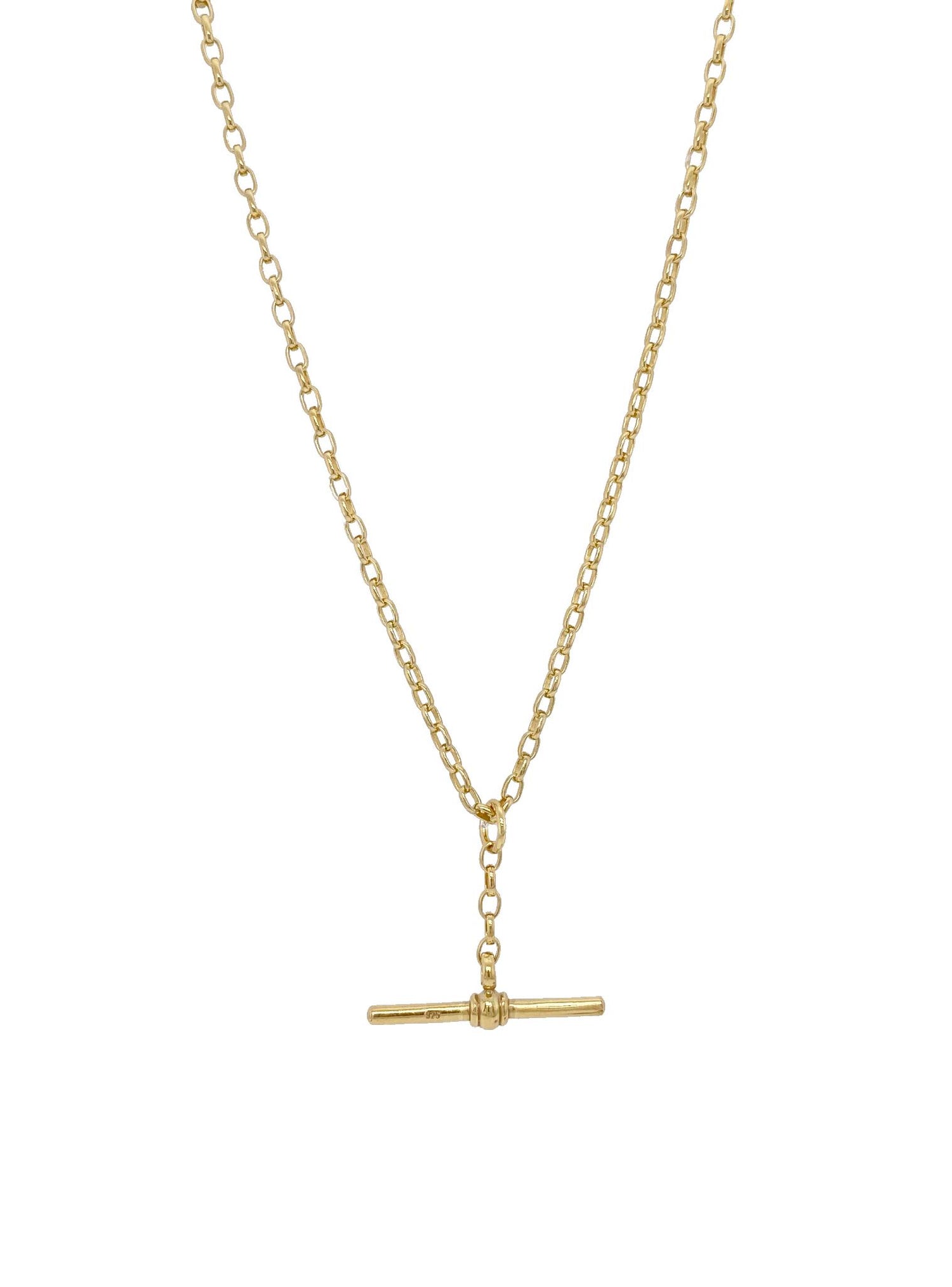 Dakota T Bar Fob Belcher Necklace in Gold