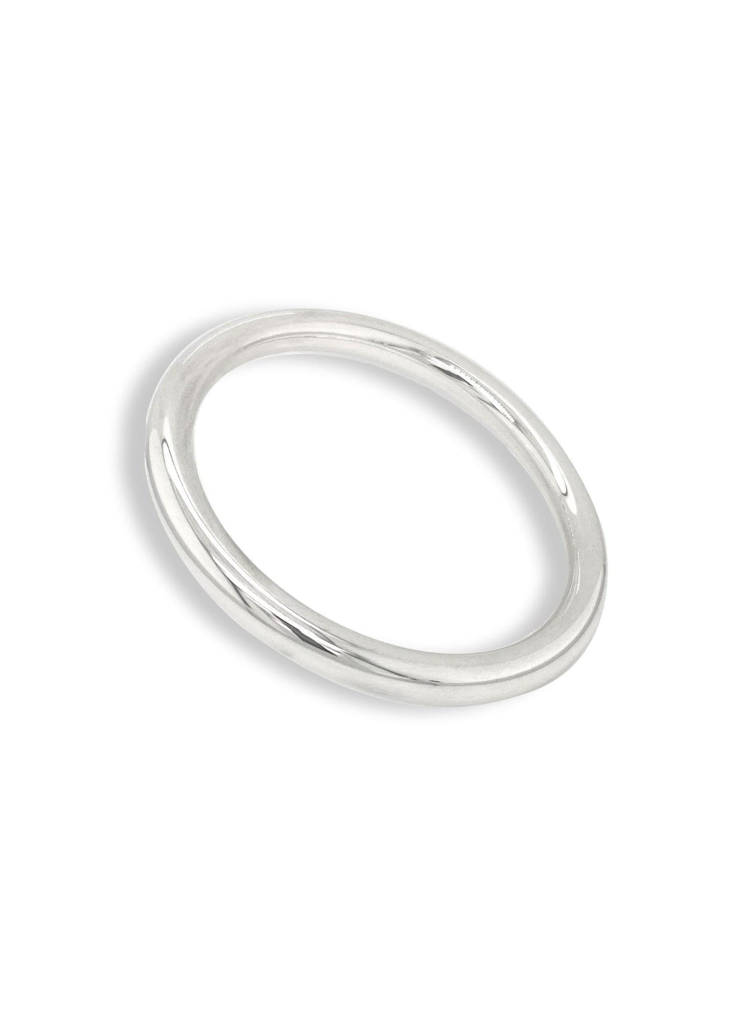 Round 8mm Golf Bangle in Sterling Silver