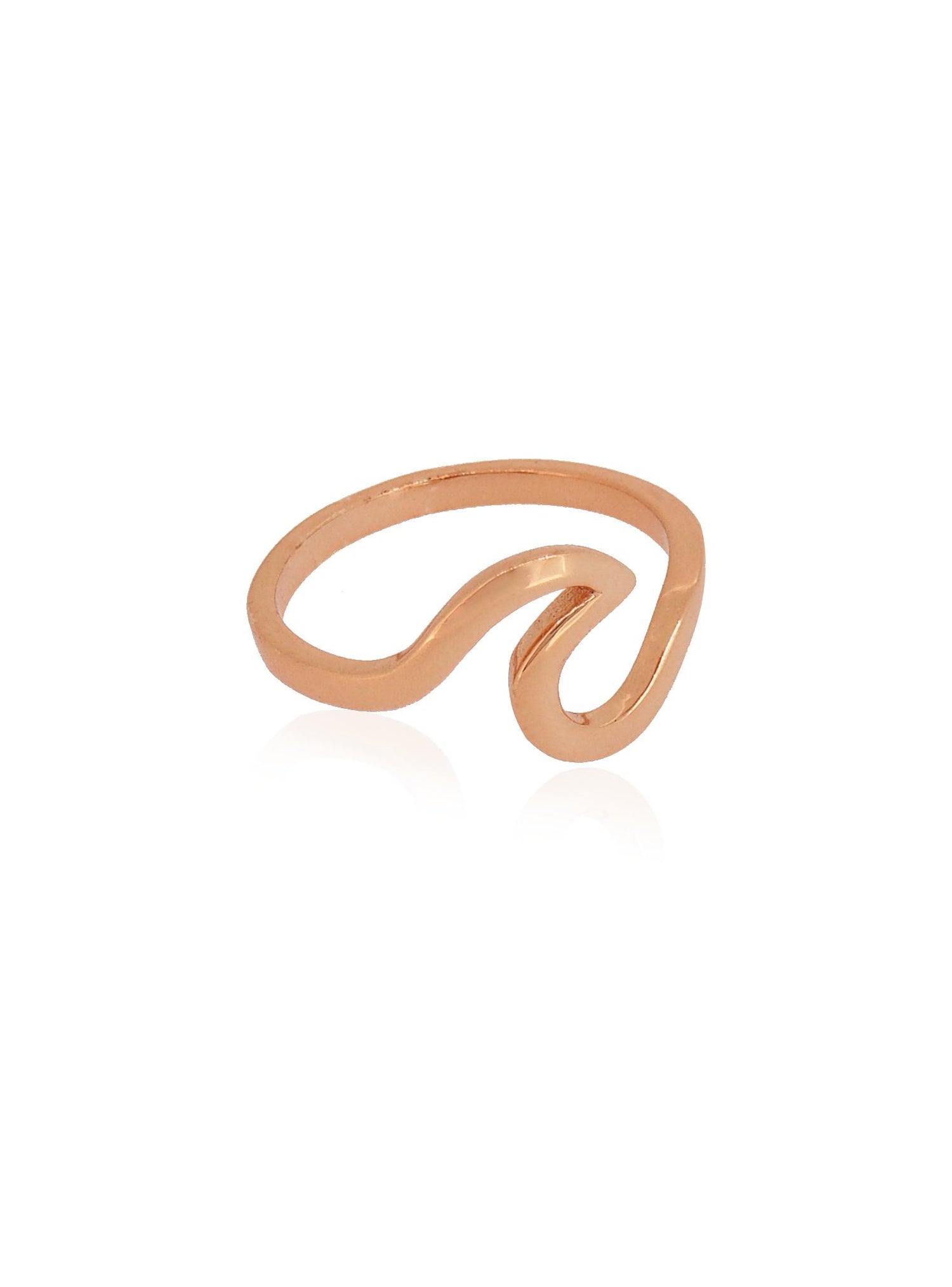 Nalu Ocean Surf Wave Ring in 9ct Rose Gold