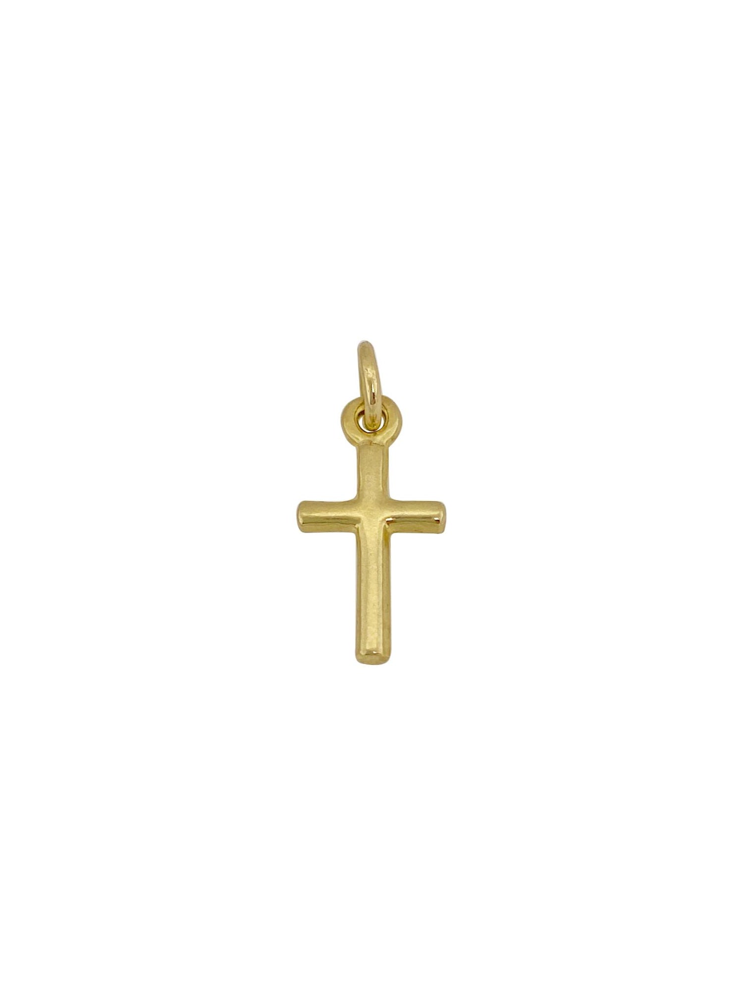 Small Plain Cross Charm in 9ct Gold