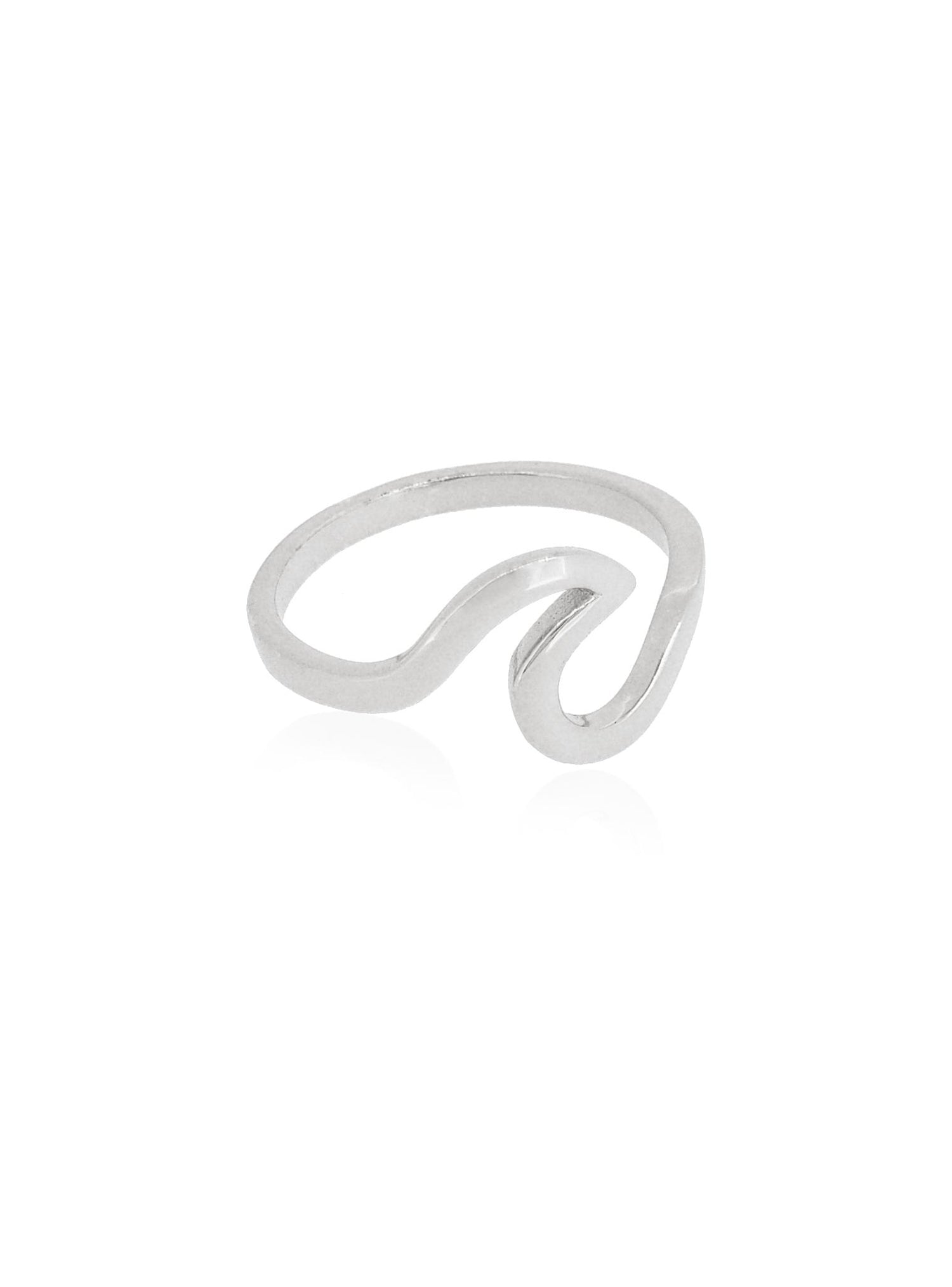 Nalu Ocean Surf Wave Ring in Sterling Silver