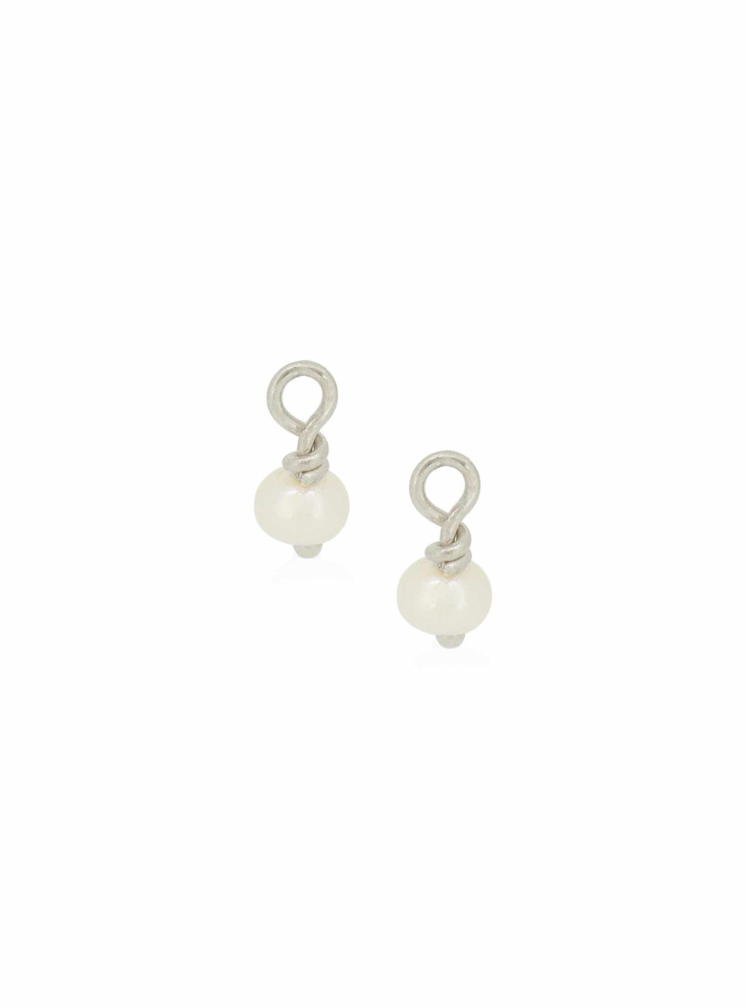 Teeny Tiny Pearl Drops for Sleeper Earrings in Sterling Silver