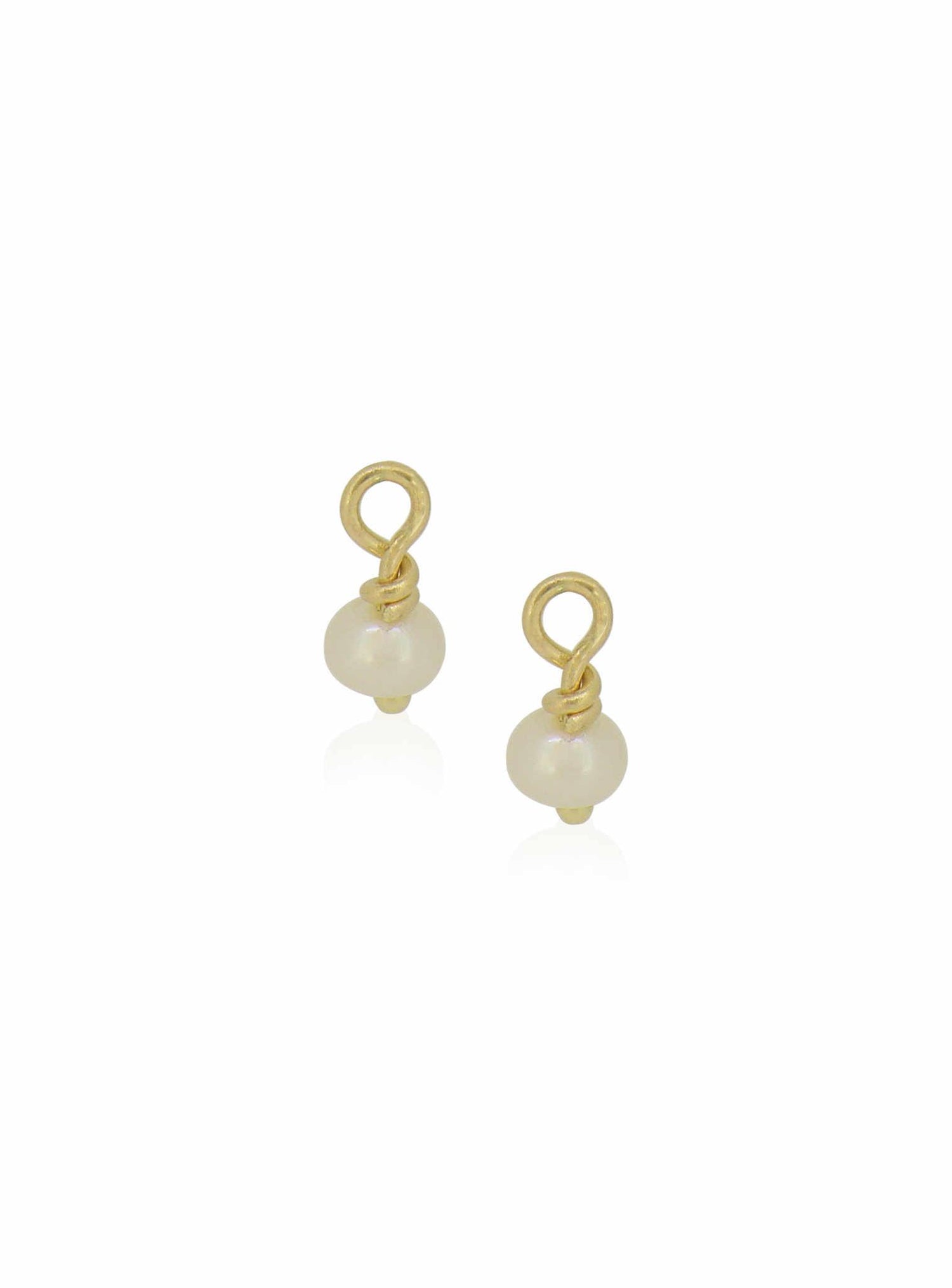 Teeny Tiny Pearl Drops for Sleeper Earrings in 9ct Gold