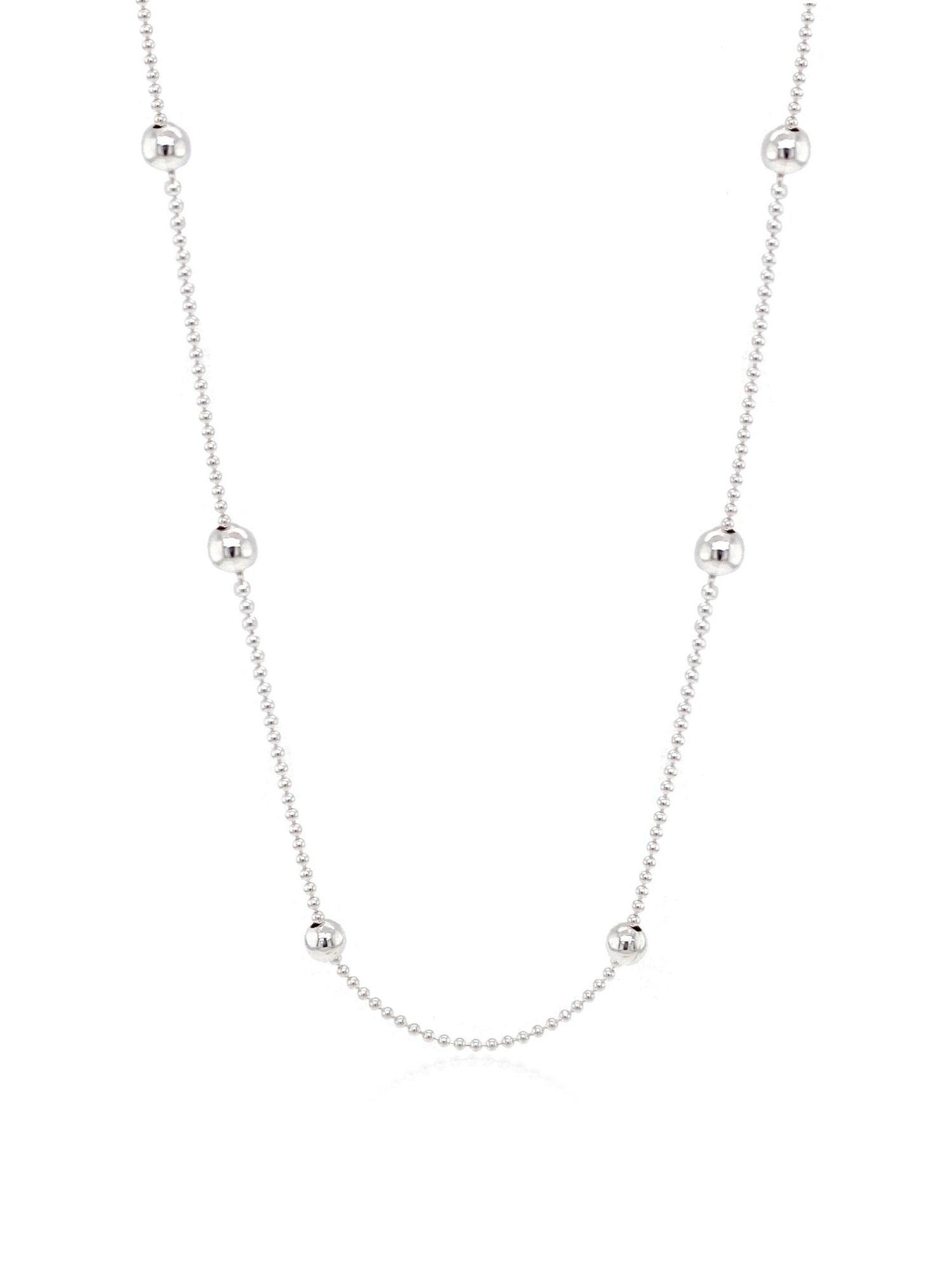 Sterling Silver Elise Ball Bead Yard Chain in Anklet
