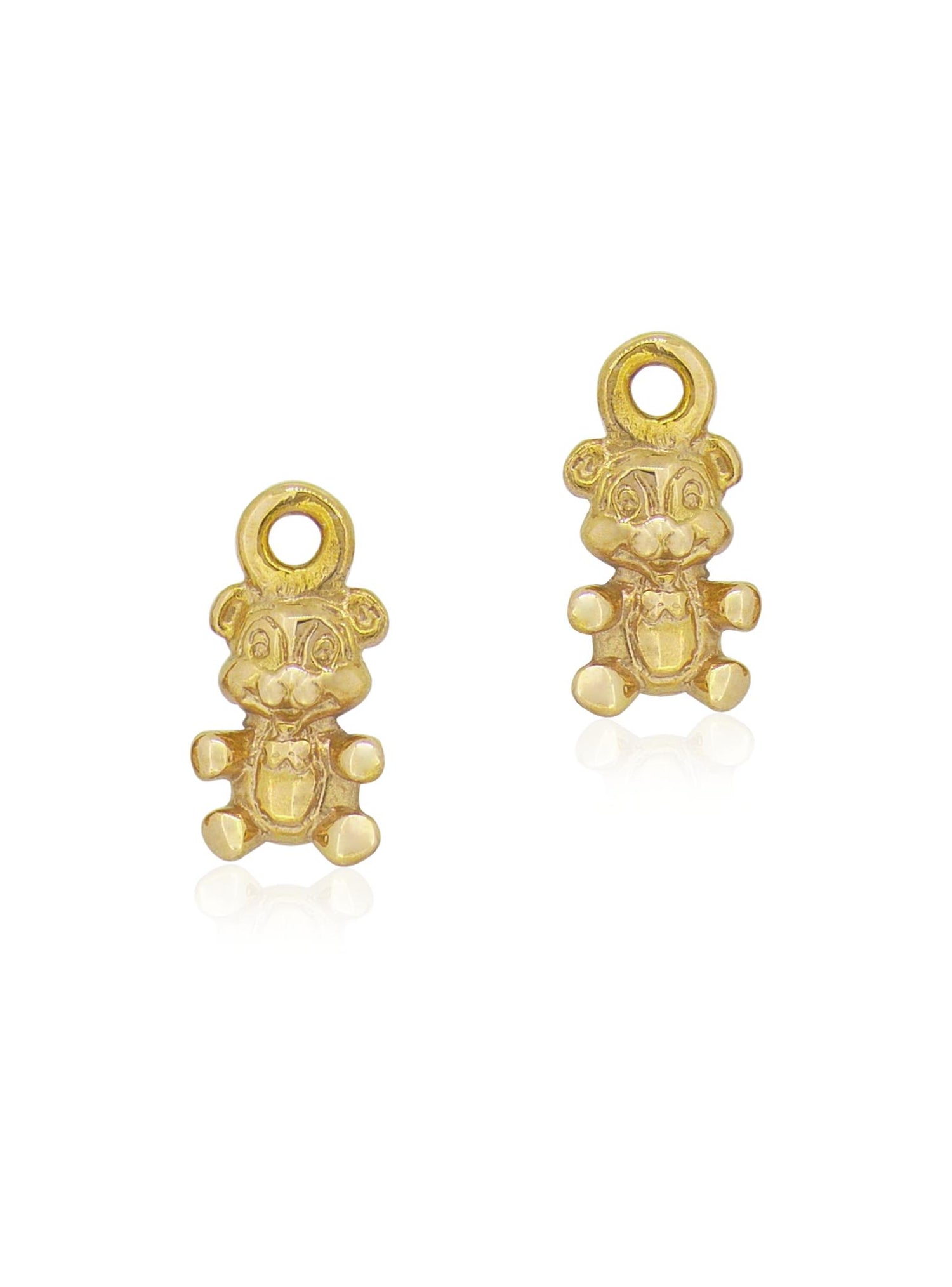 Teddy Bear Charms for Sleeper Earrings in 9ct Gold