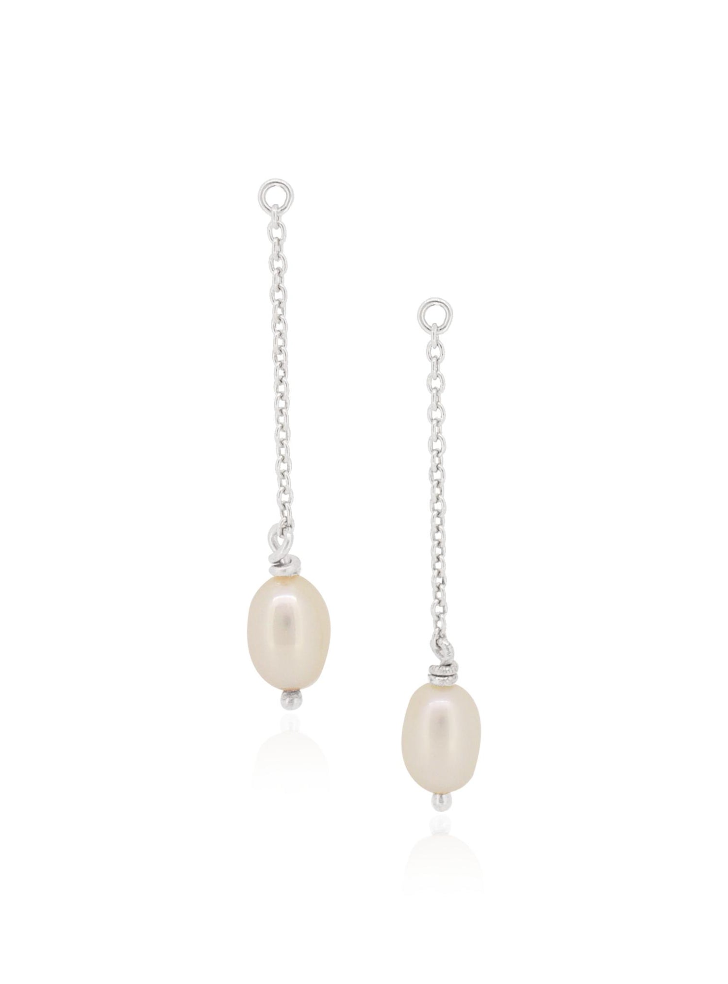 Coco Pearl Dangles for Sleeper Earrings in Sterling Silver
