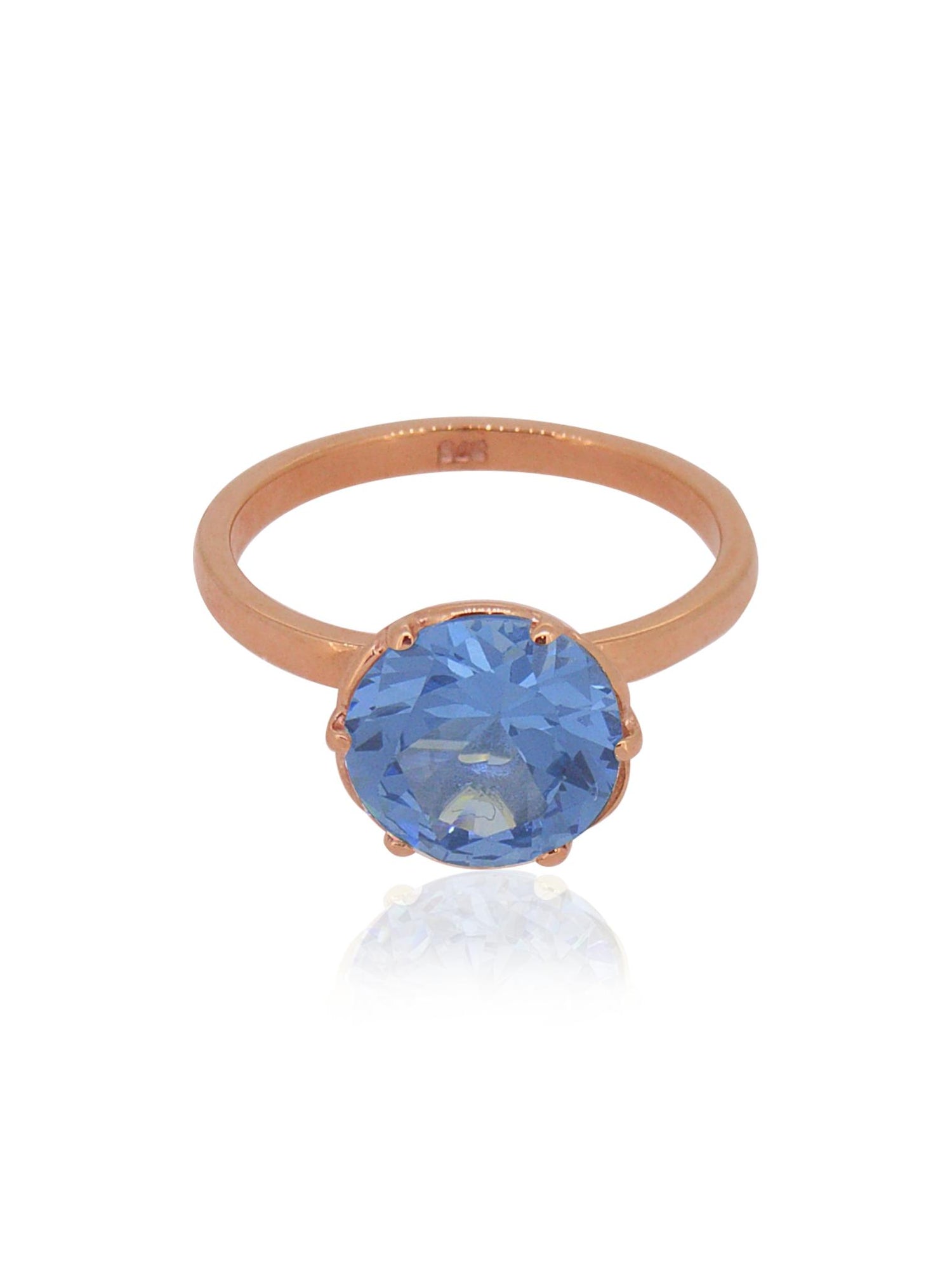 Isabella Cz Solitaire Ring in 9ct Rose Gold