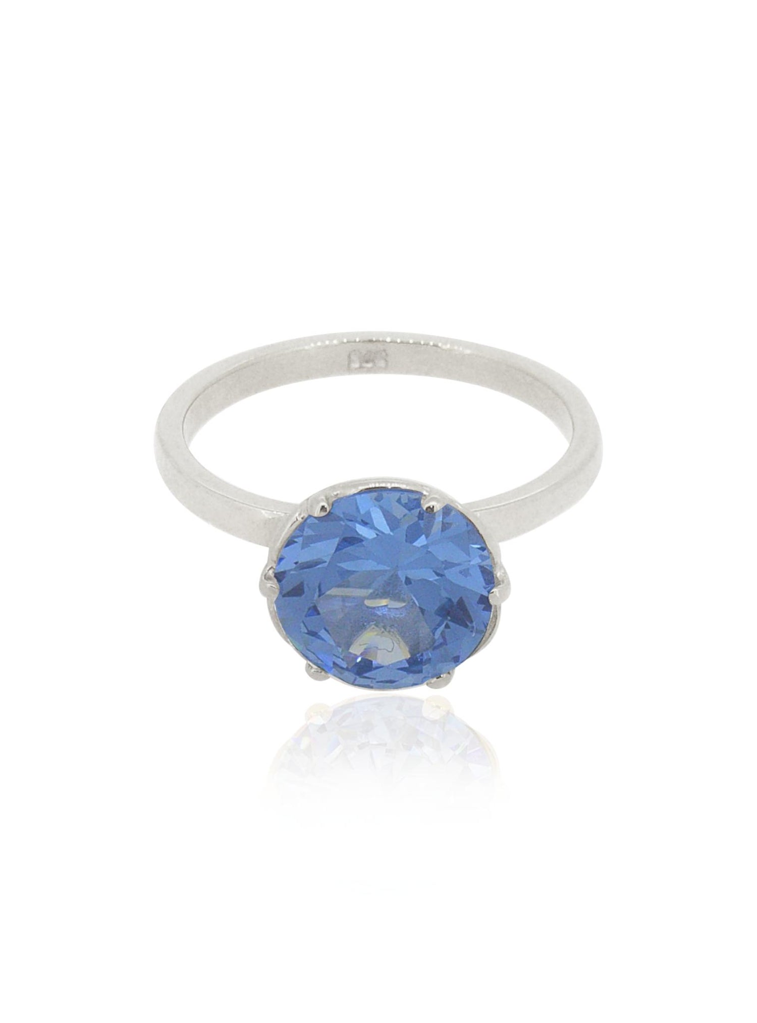 Isabella Cz Solitaire Ring in Sterling Silver