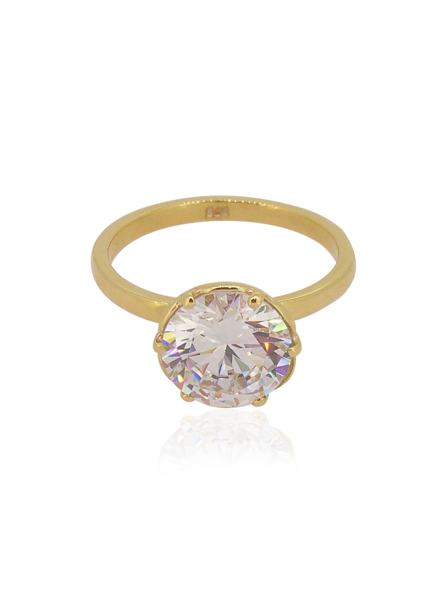 Isabella Cz Solitaire Ring in 9ct Gold