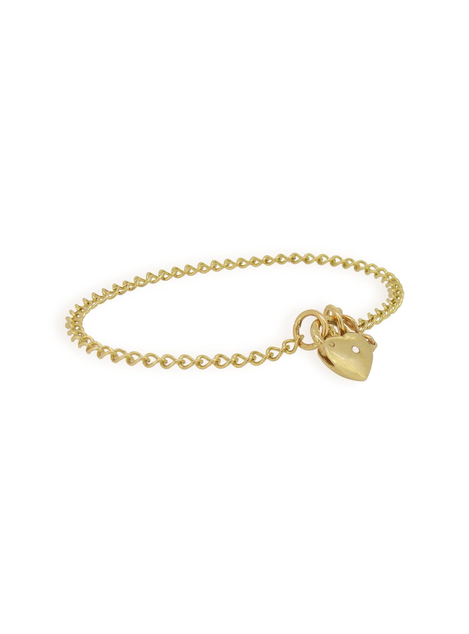 Aurelia Curb Diamond Safety Padlock Bracelet in 9ct Gold