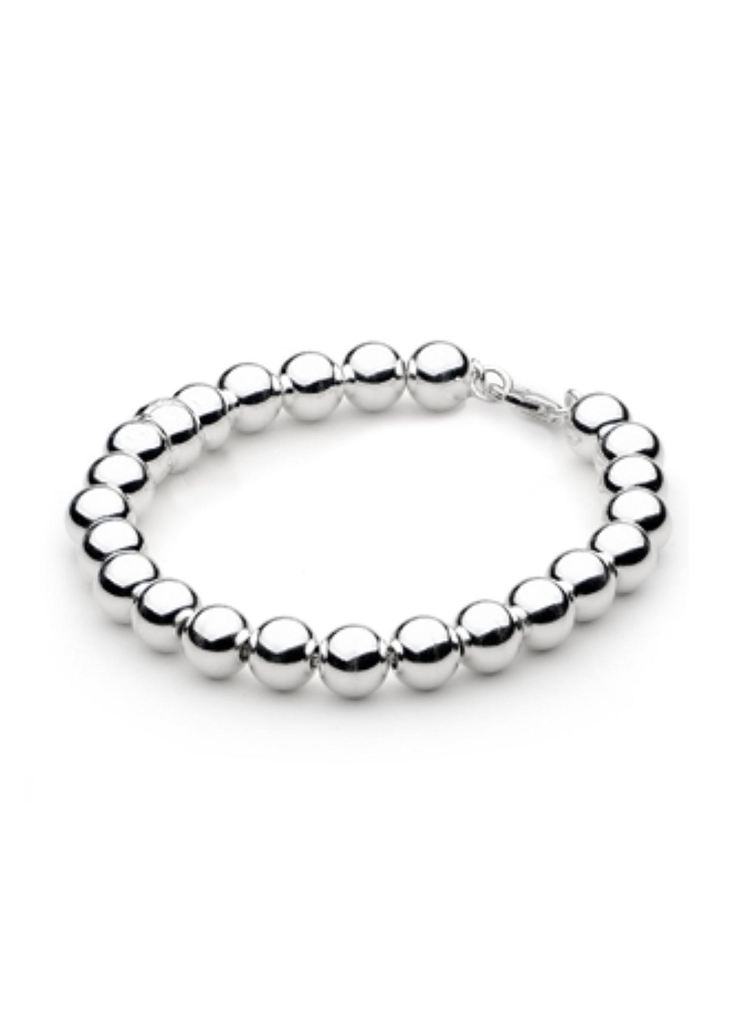 Classic 8mm Ball Bead Bracelet in Sterling Silver