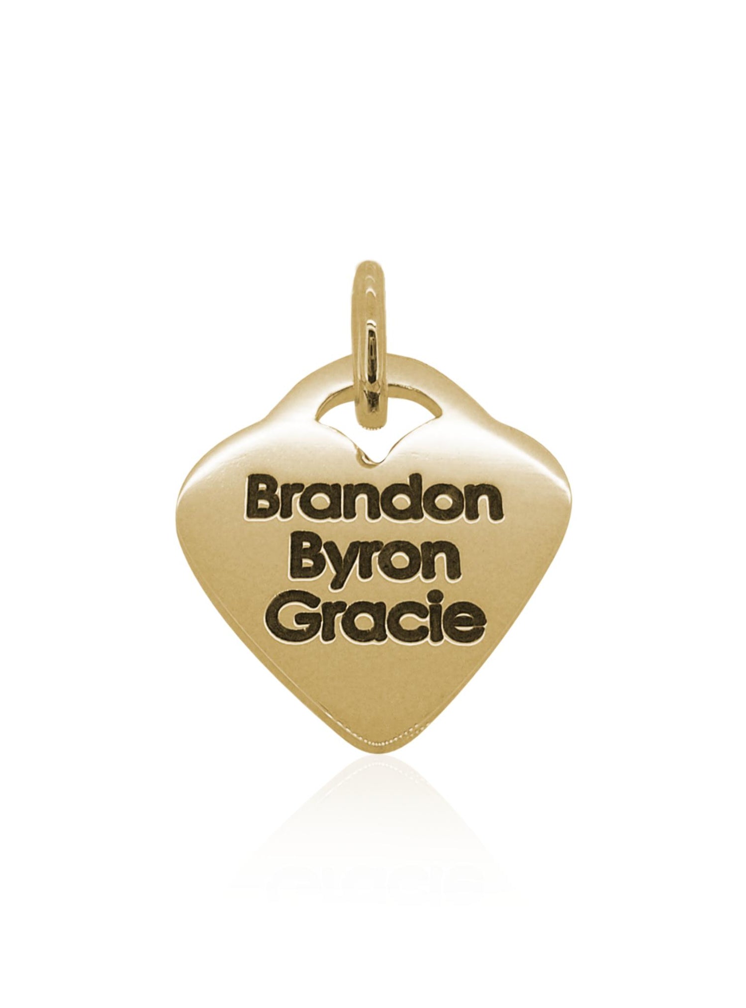 Aurelia Personalised Love Heart Tag Pendant in 9ct Gold