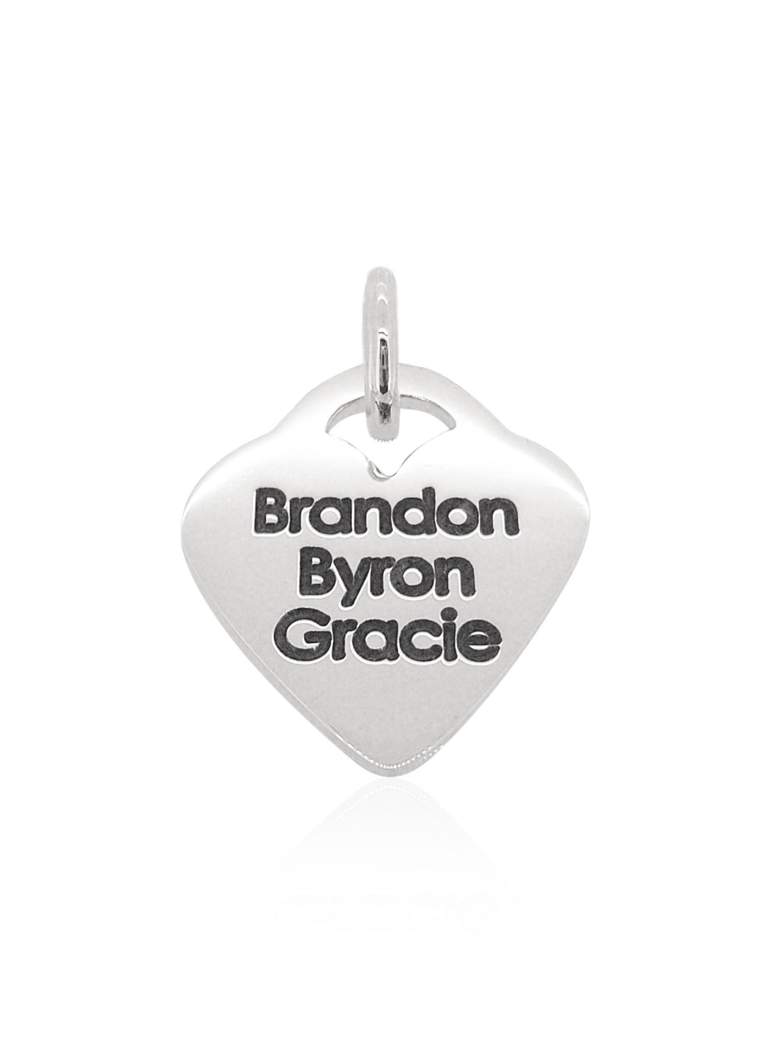Aurelia Personalised Love Heart Tag Pendant in Sterling Silver