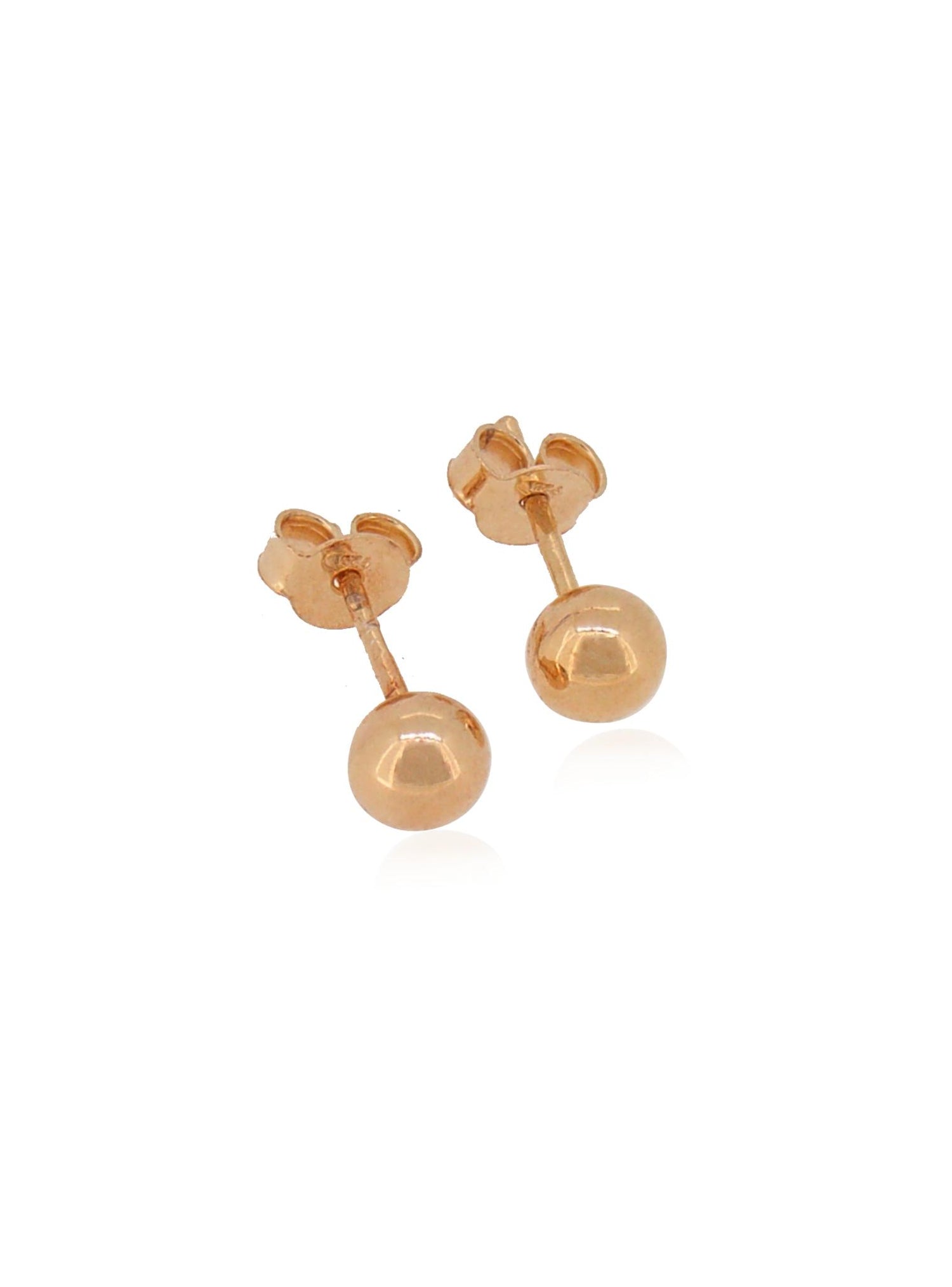 Elise Simple Ball Stud Earrings 5mm in Rose