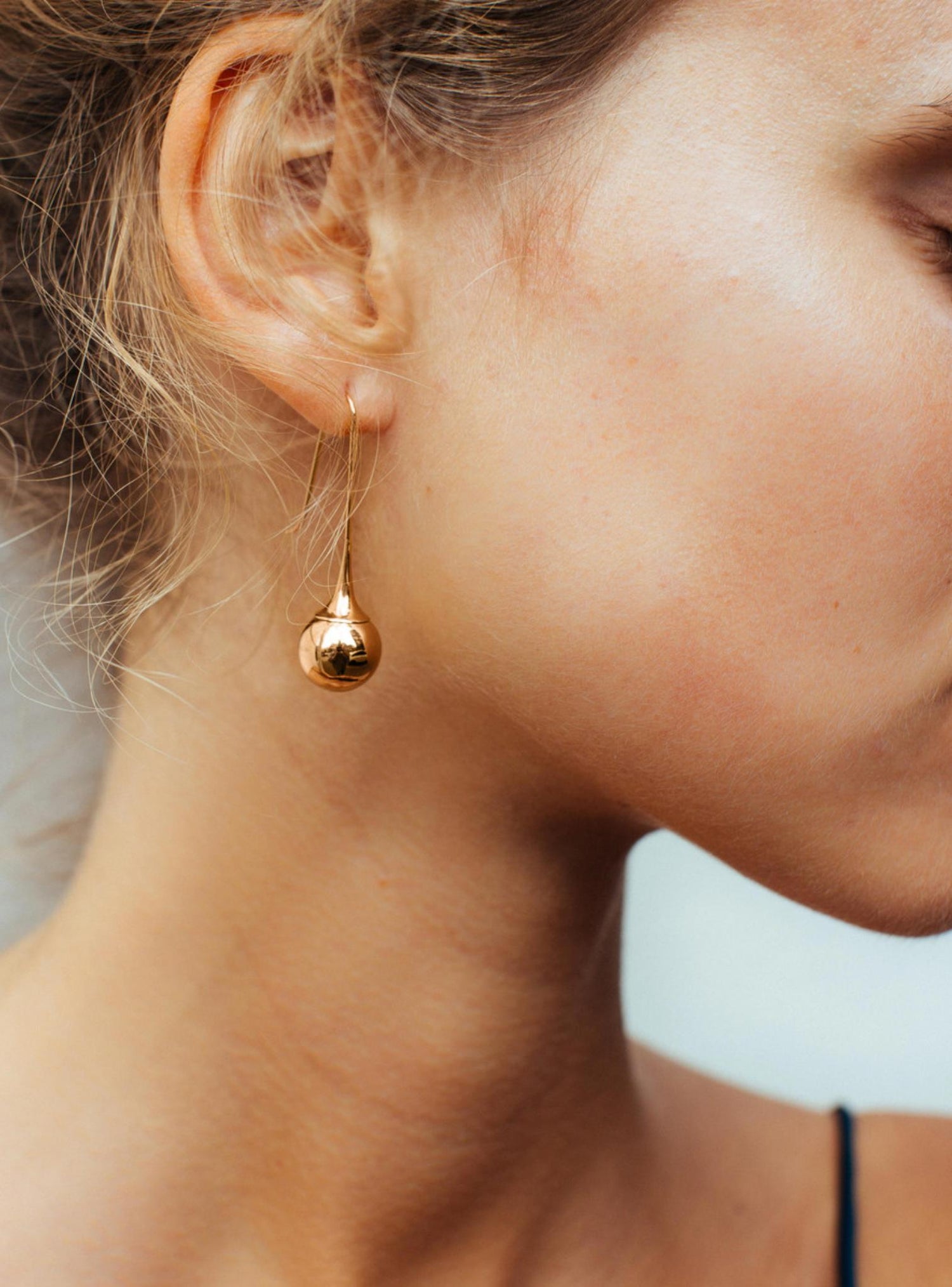 Pastiche Ball Drop Earrings in Rose