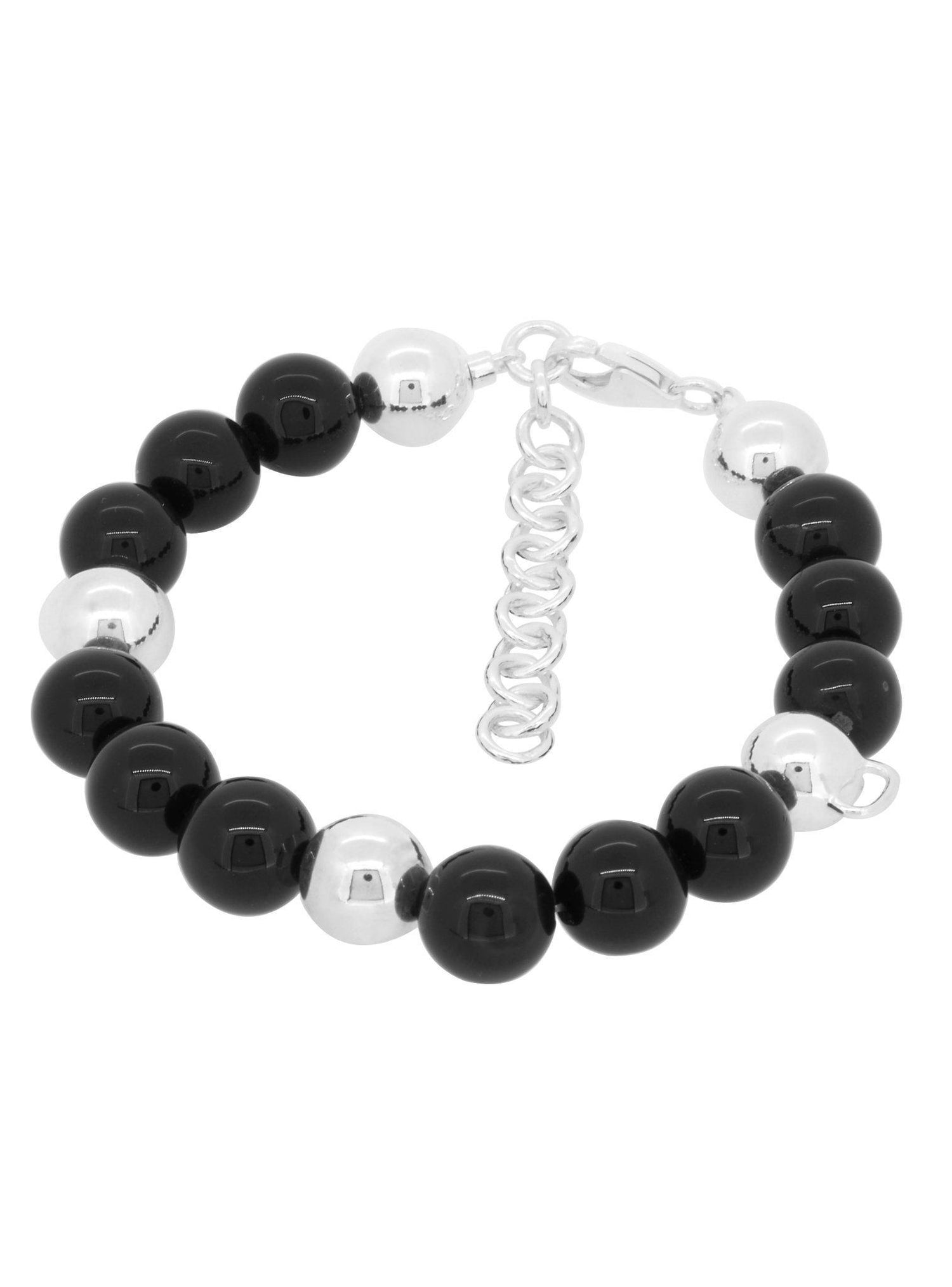Pastiche Black Onyx Ball Bead Charm Bracelet