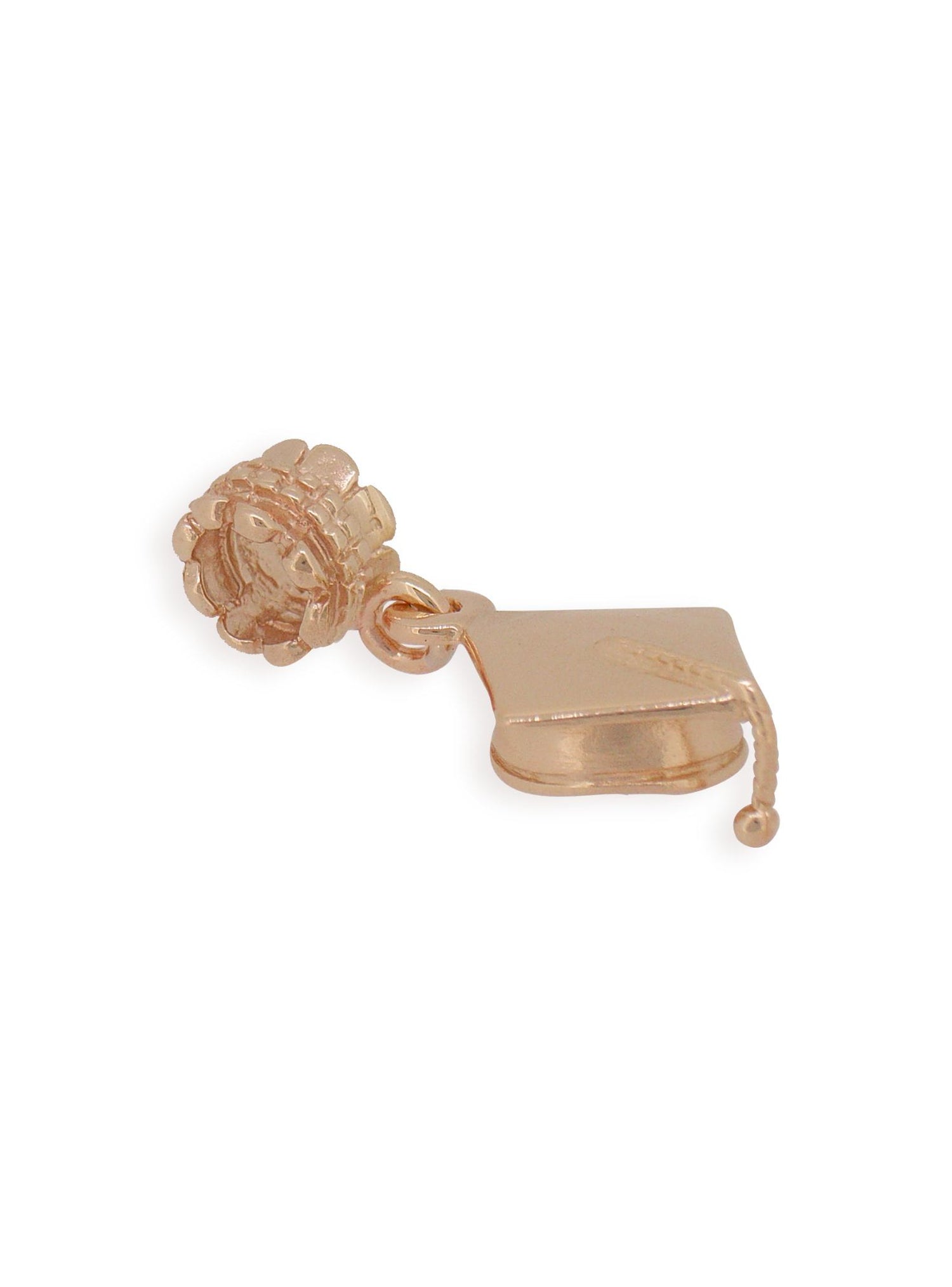Mortar Board Graduation Hat Bead Charm in 9ct Rose Gold