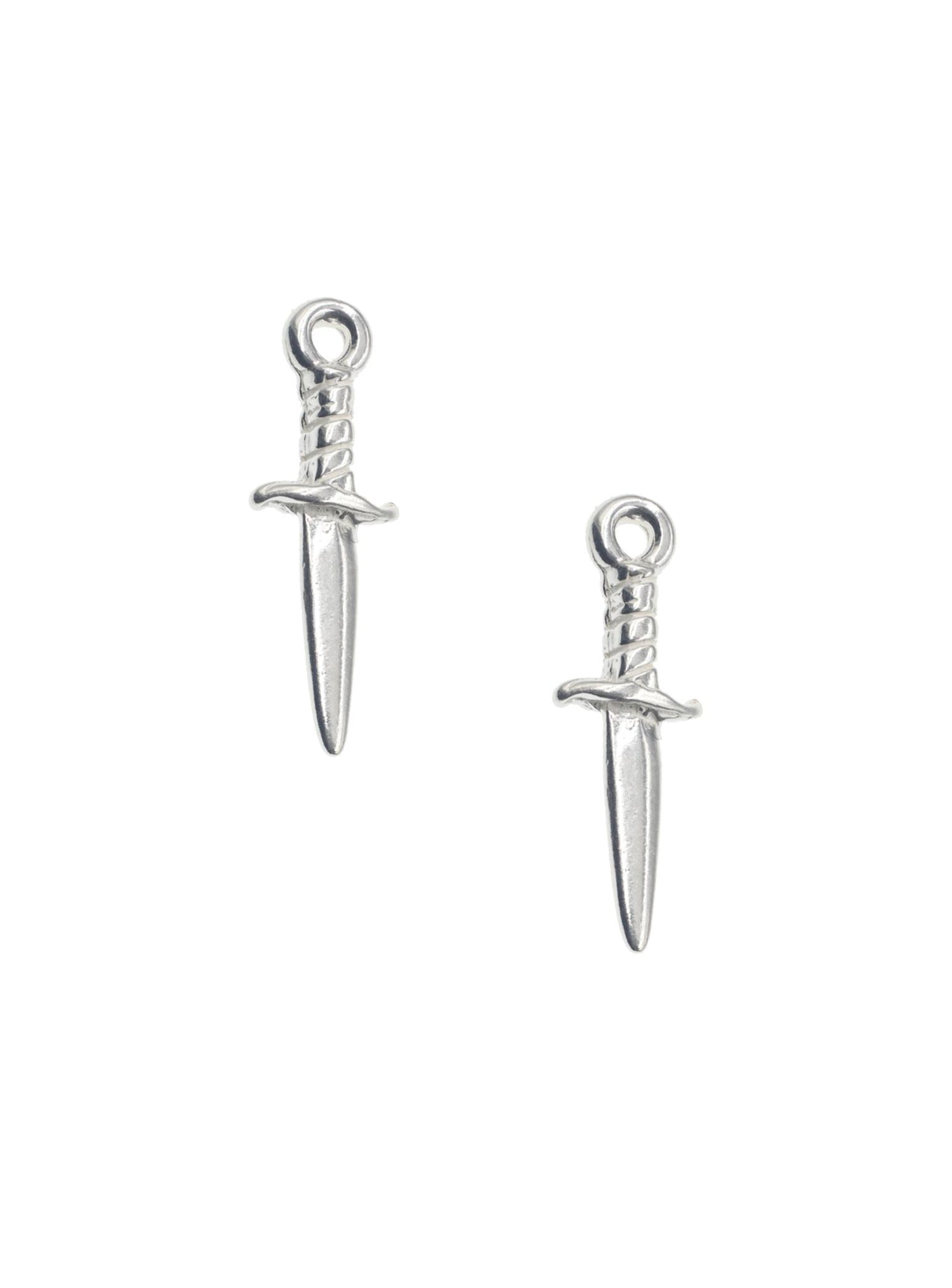Dagger Charms for Sleeper Earrings in Sterling Silver