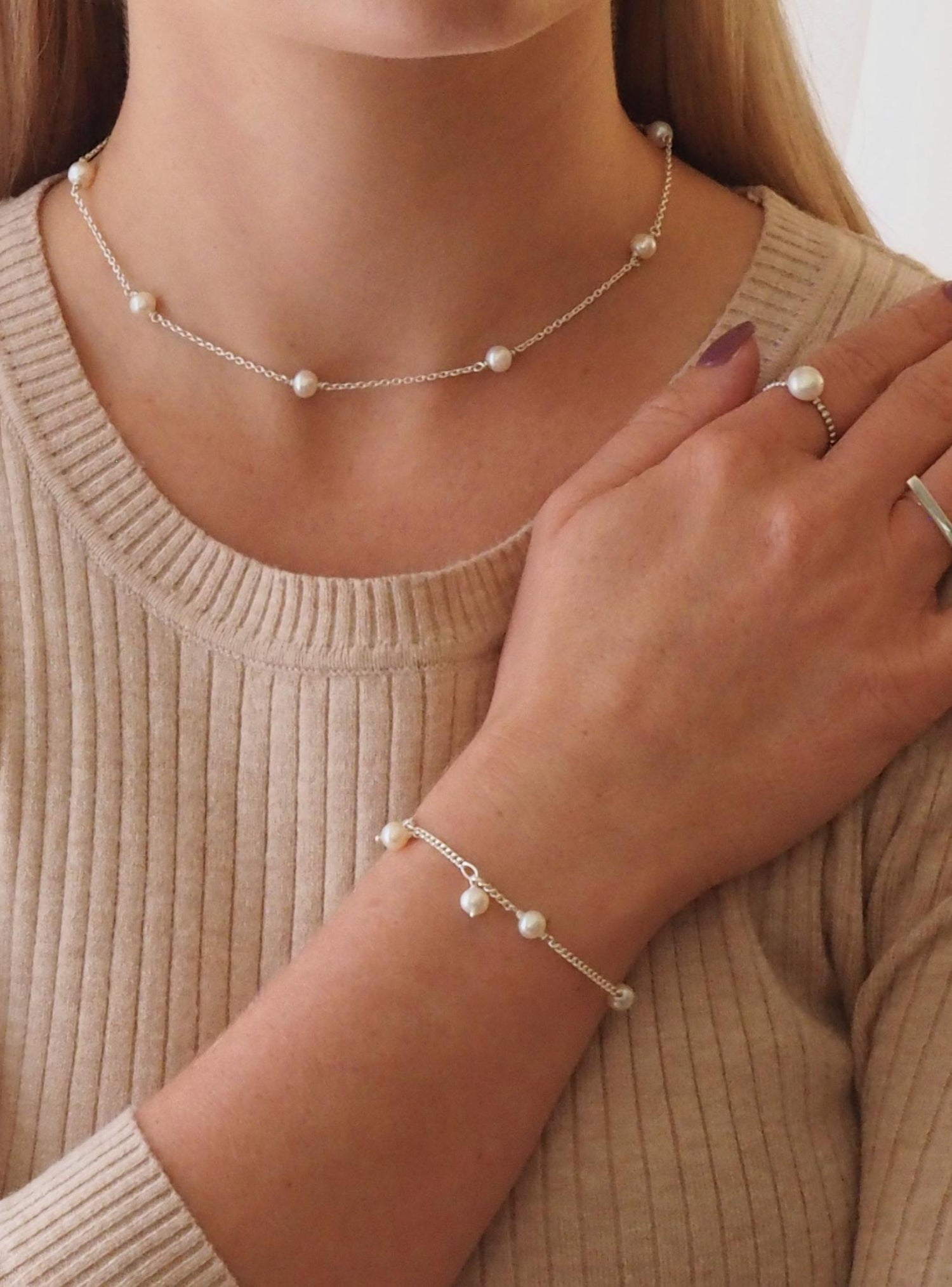 Coco Pearl Bracelet in Sterling Silver
