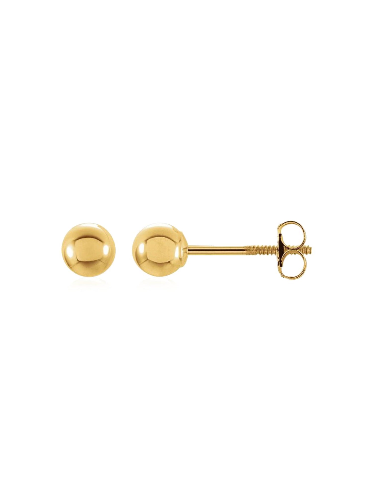 Ali 14ct Gold Ball Stud Earrings in 3mm