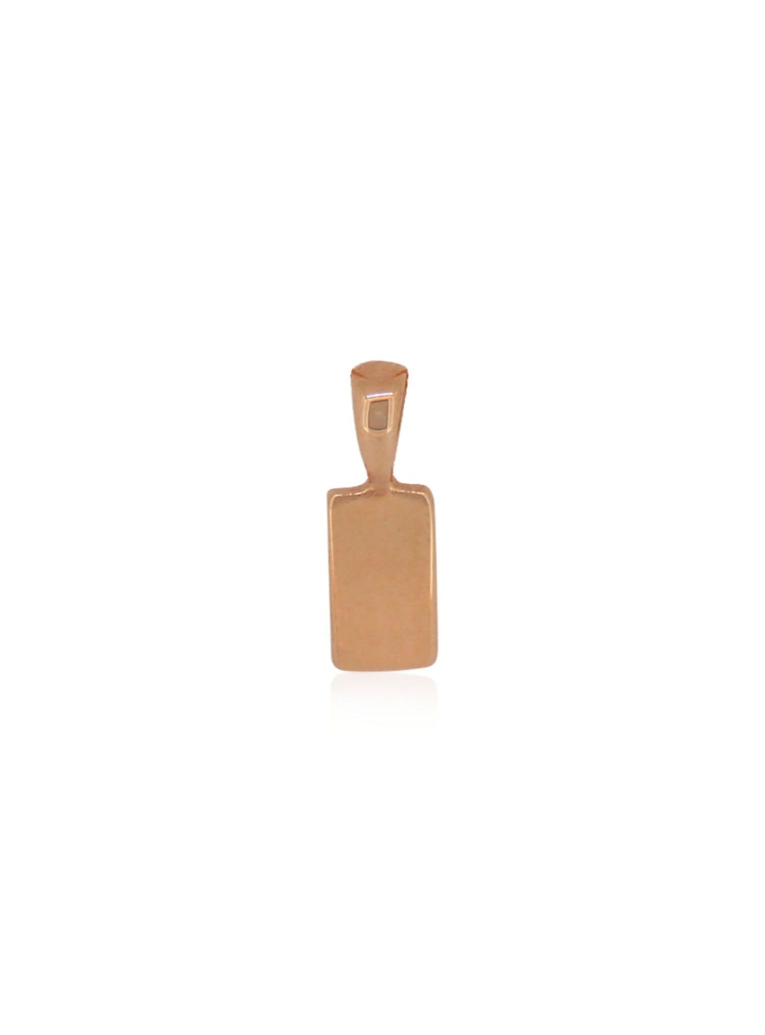 Aurelia Dainty Tag Charm Pendant in 9ct Rose Gold