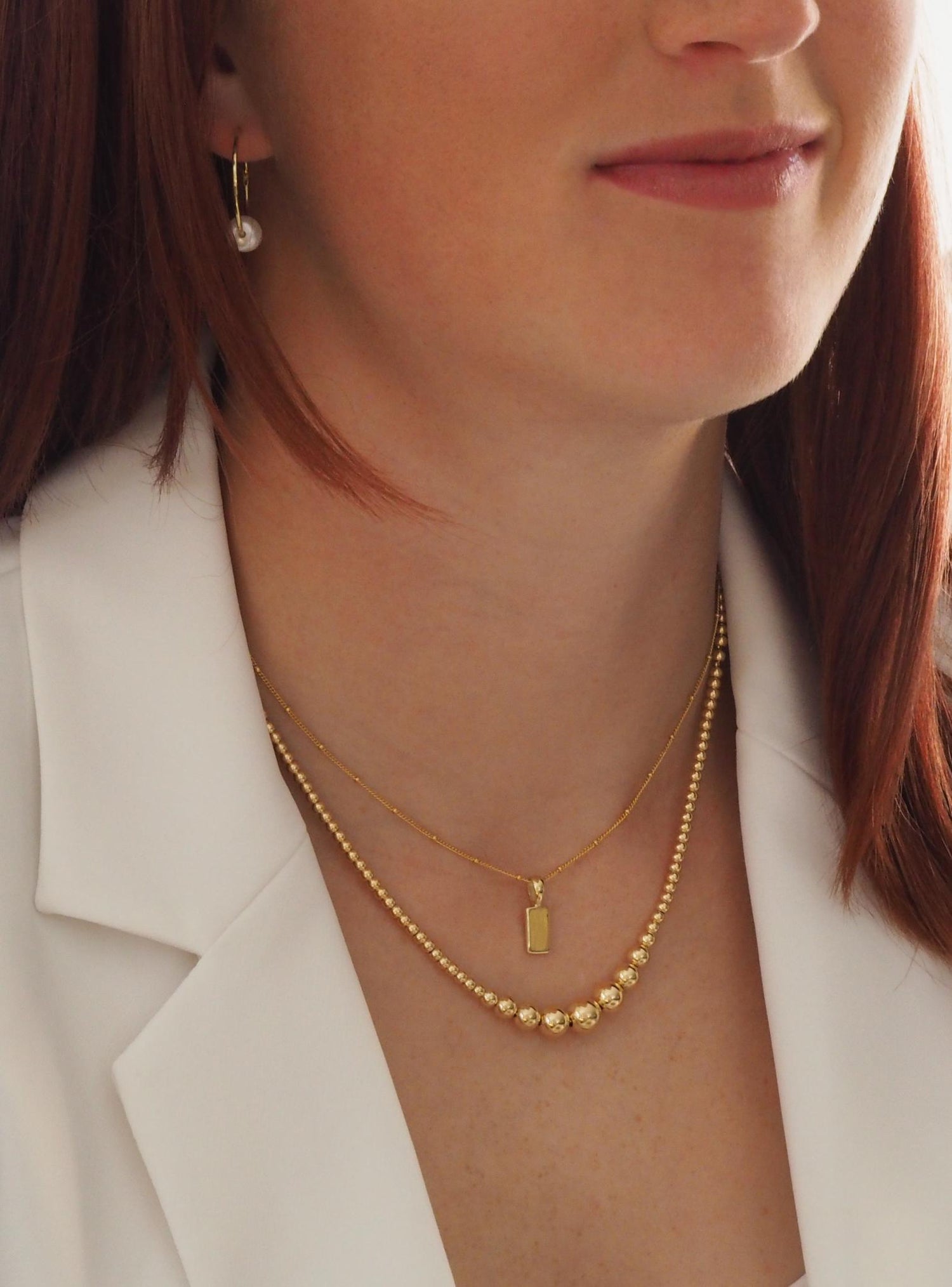 Aurelia Dainty Tag Charm Pendant in 9ct Gold