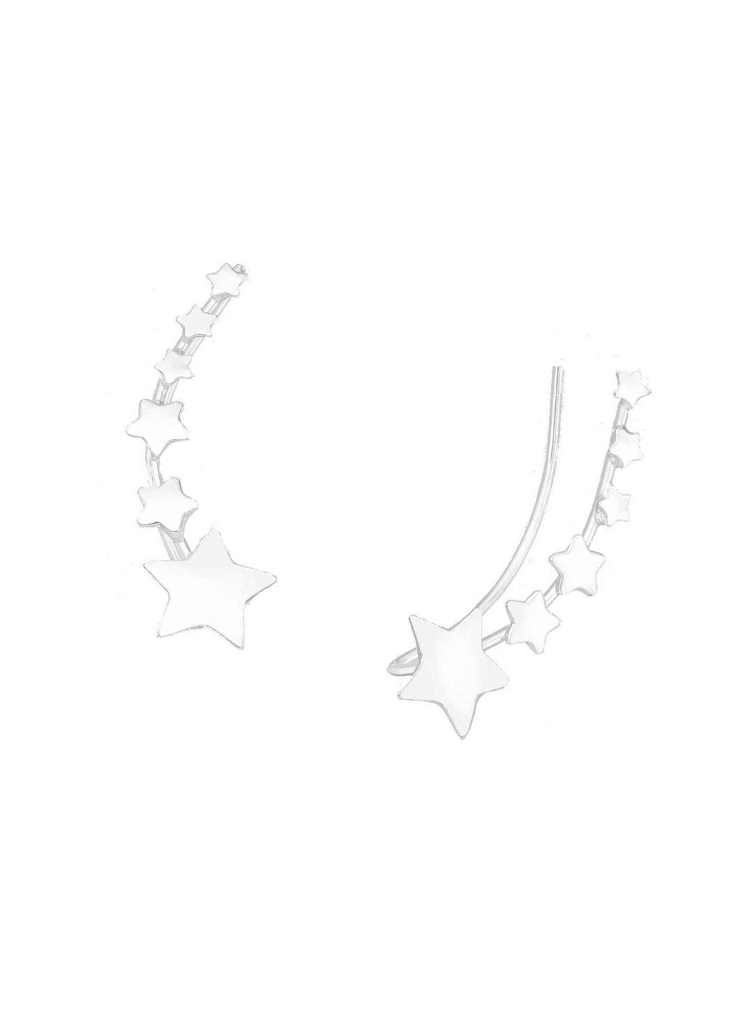 Shooting Stars Crawler Earrings in Sterling Silver