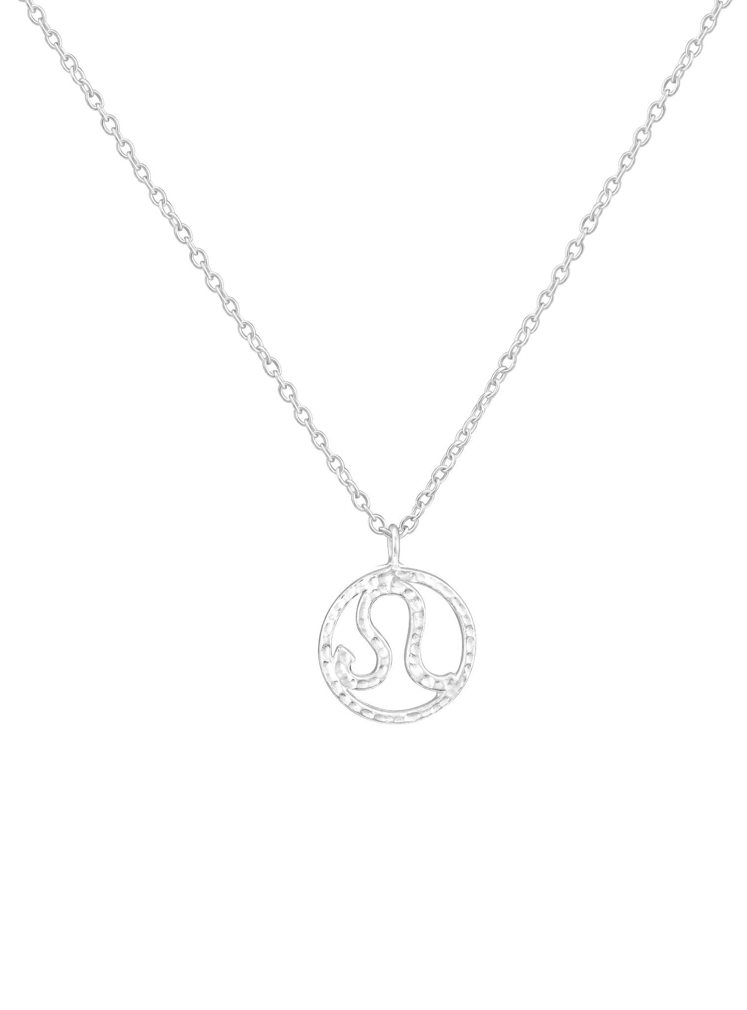 Sterling Silver Modern Zodiac Charm Necklace in Leo