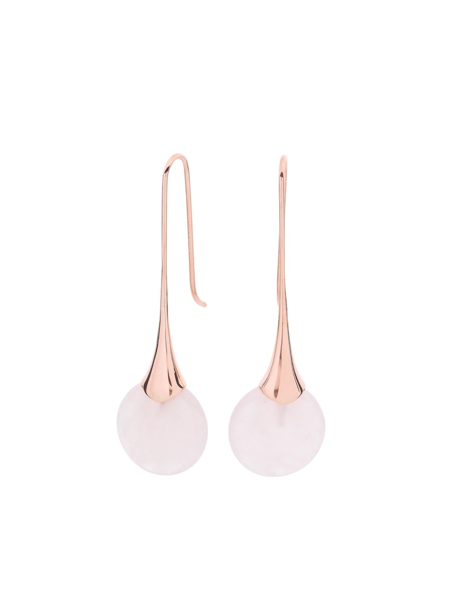 Pastiche Full Moon Earrings in Rose Quartz