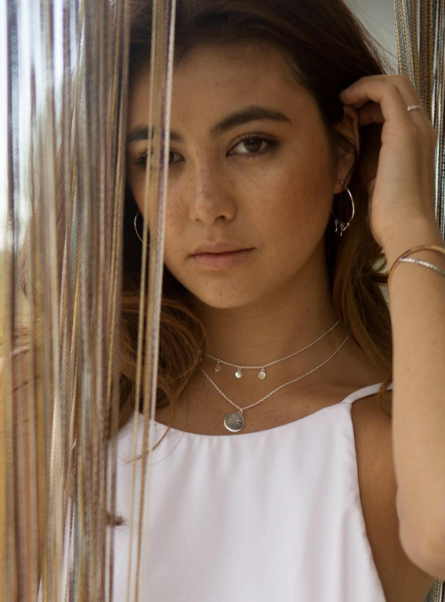 Pastiche Gypsy Moon Earrings in Silver