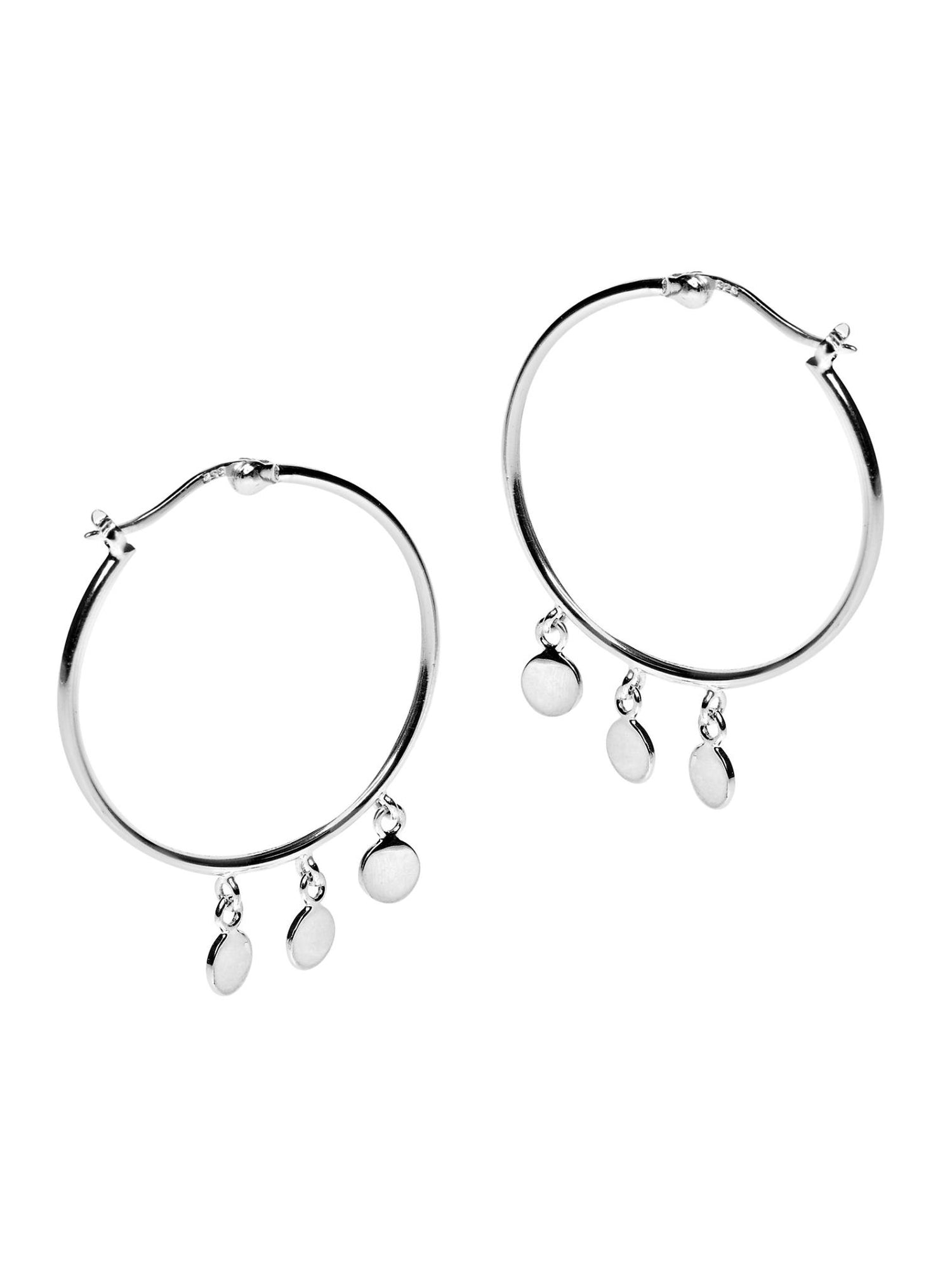 Pastiche Gypsy Moon Earrings in Silver