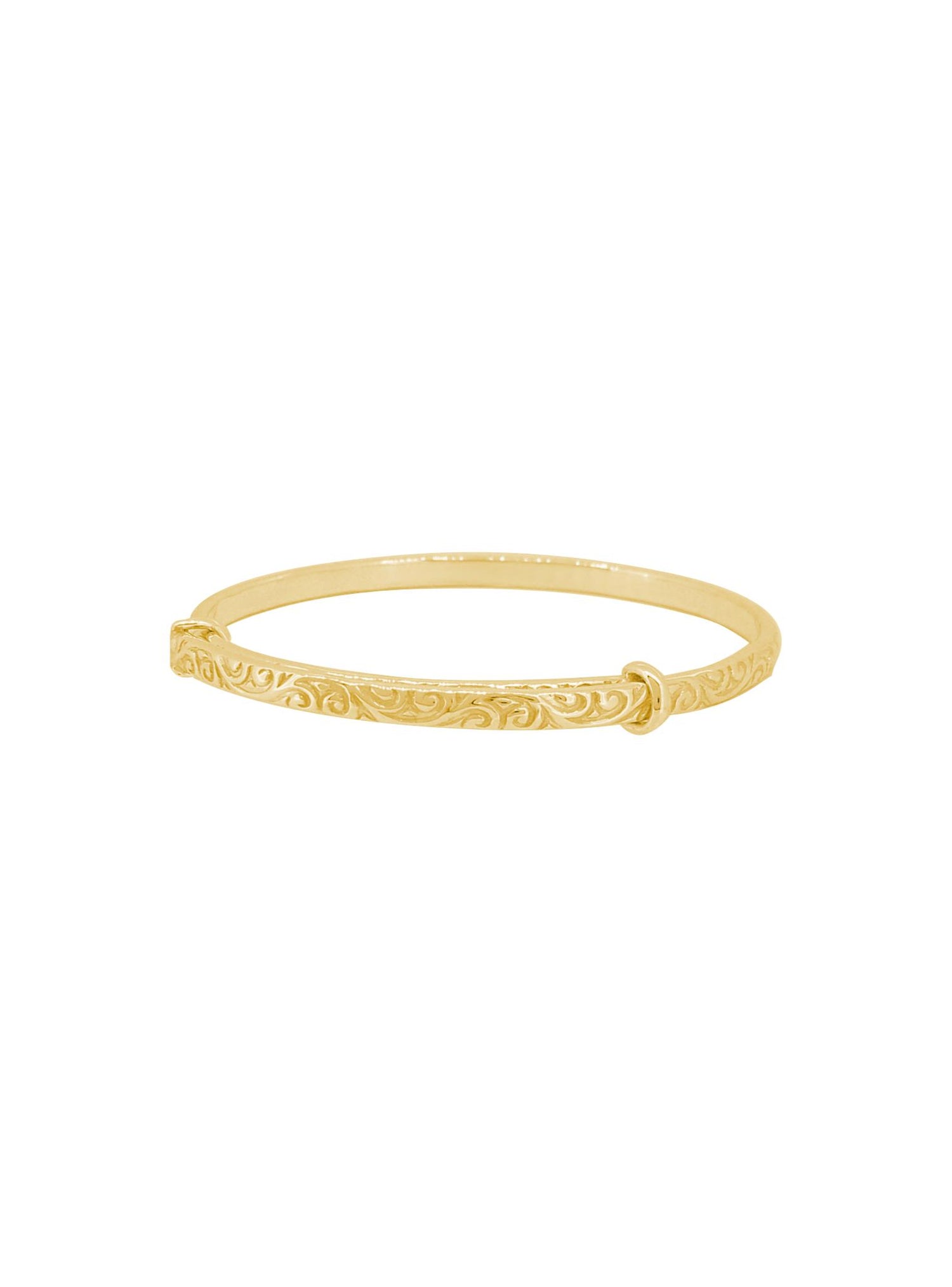 Baby - Adult Filigree 4mm Expanding Bangle in 9ct Gold