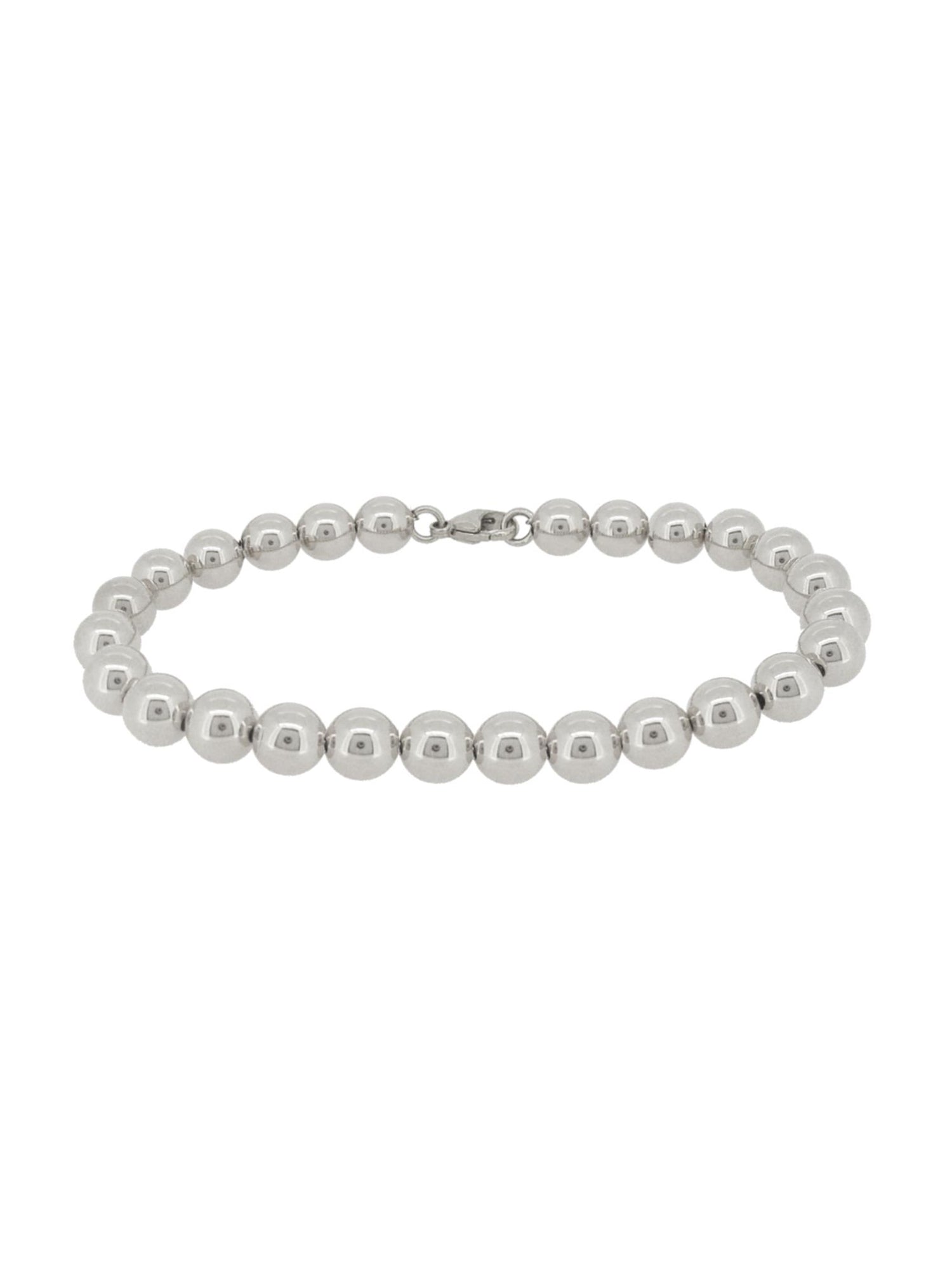 Spherical 6mm Ball Bead Bracelet in Sterling Silver