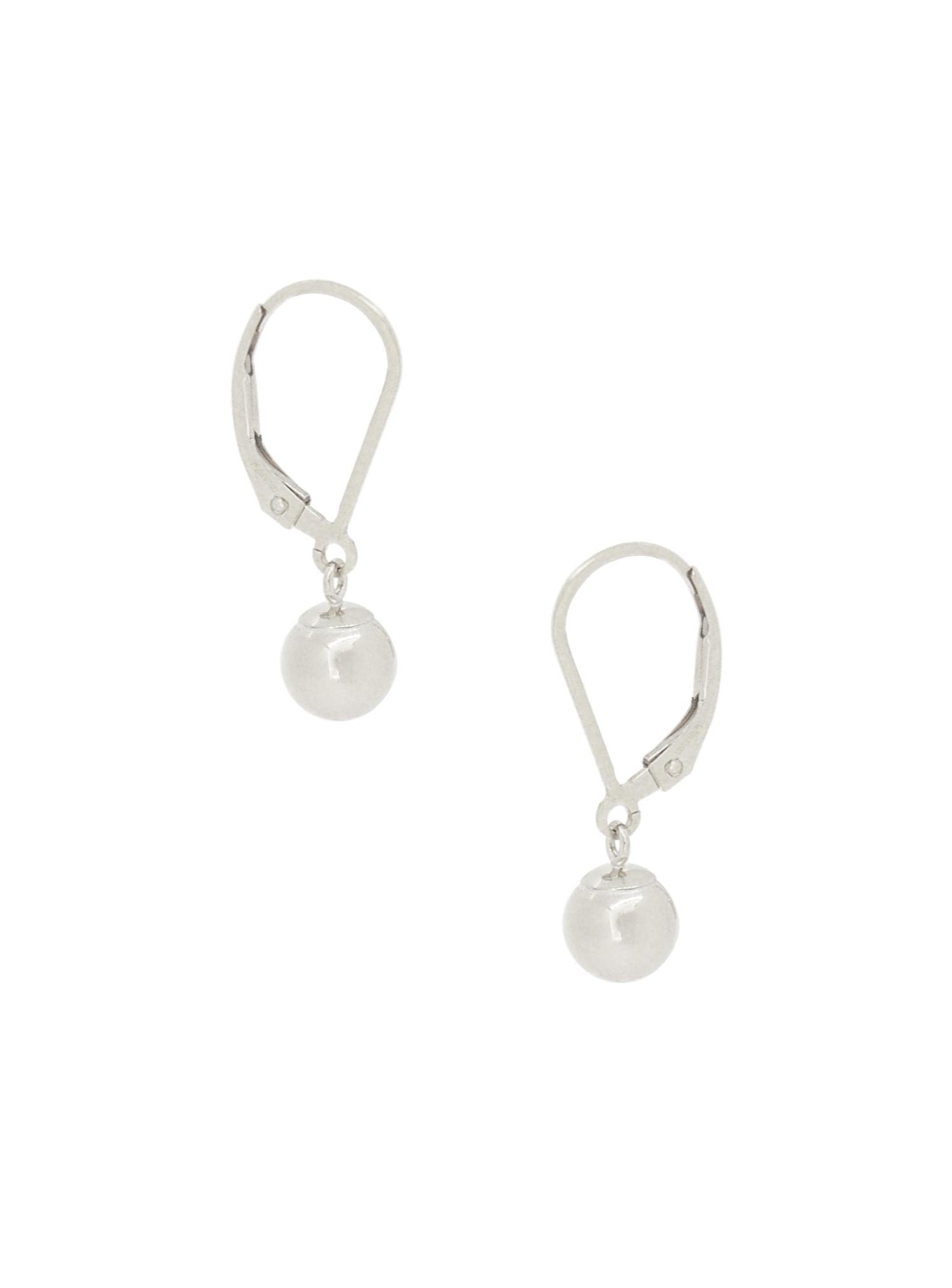 Spherical 6mm Ball Bead Earrings in Sterling Silver