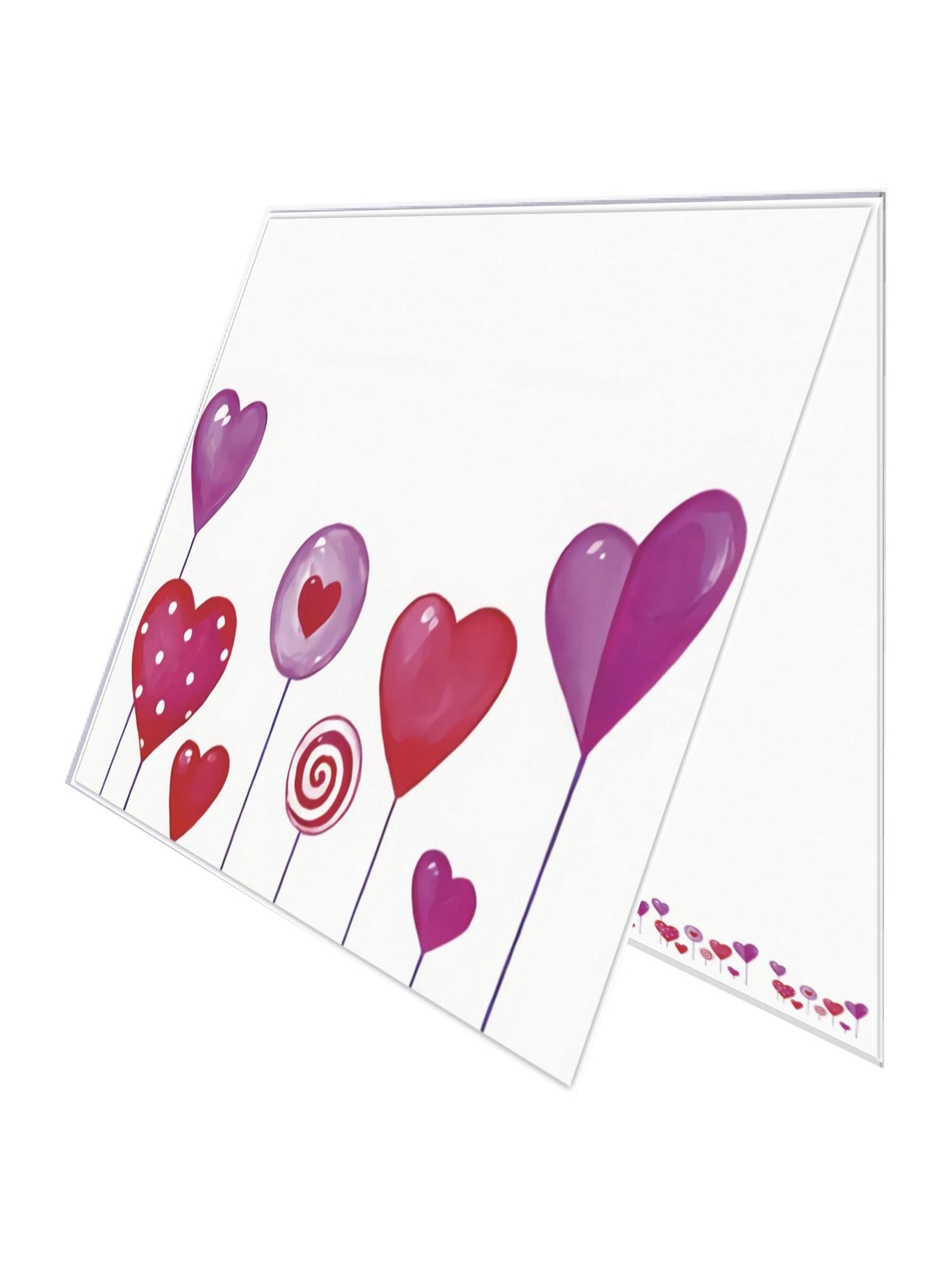Greeting Gift Card Folded Love Hearts